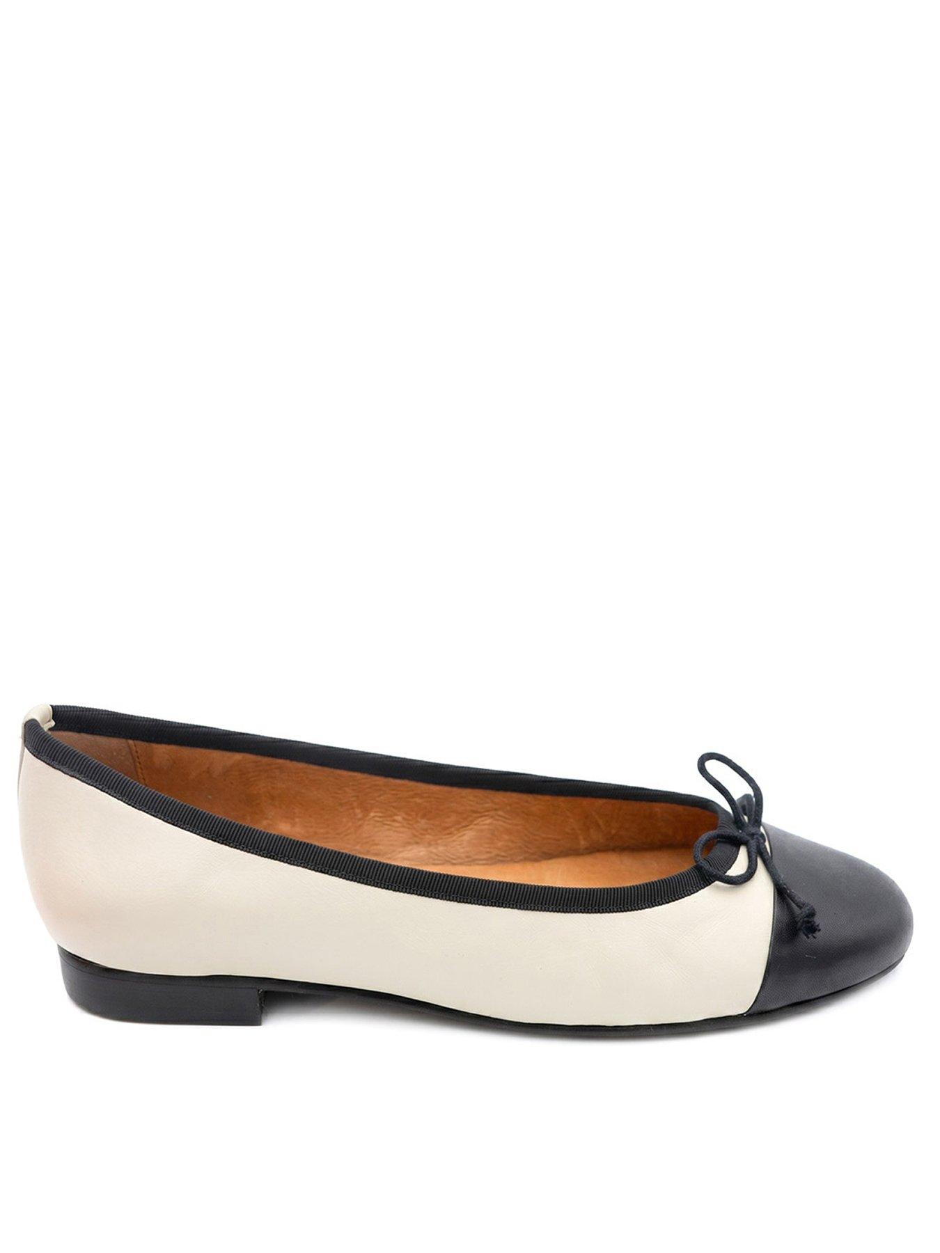 Image 1 of 6 of Jones Bootmaker Olivie Ballerina Pump - Black/beige