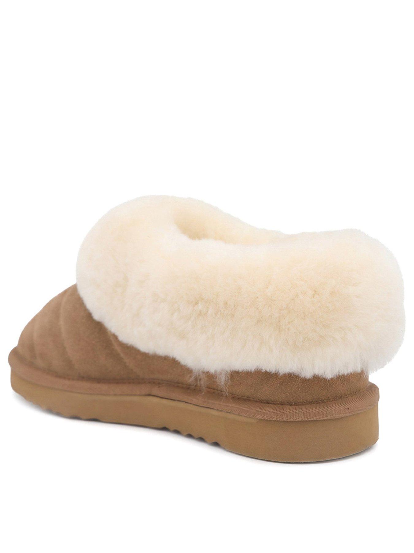 Image 3 of 6 of Jones Bootmaker Womens Fur Lined Slippers - Grey