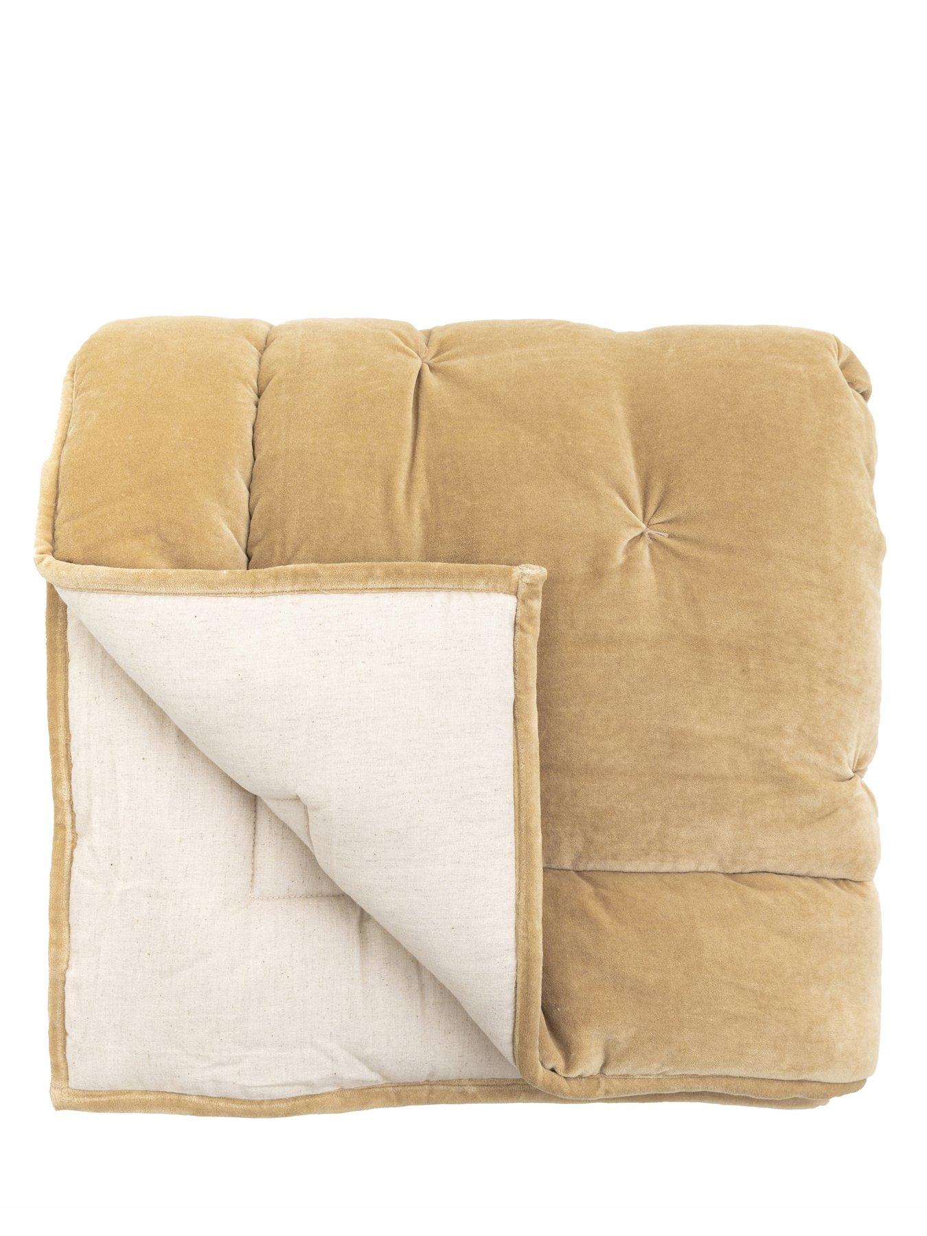 Gallery Opulent Velvet Bedspread Sand 2200x2400mm