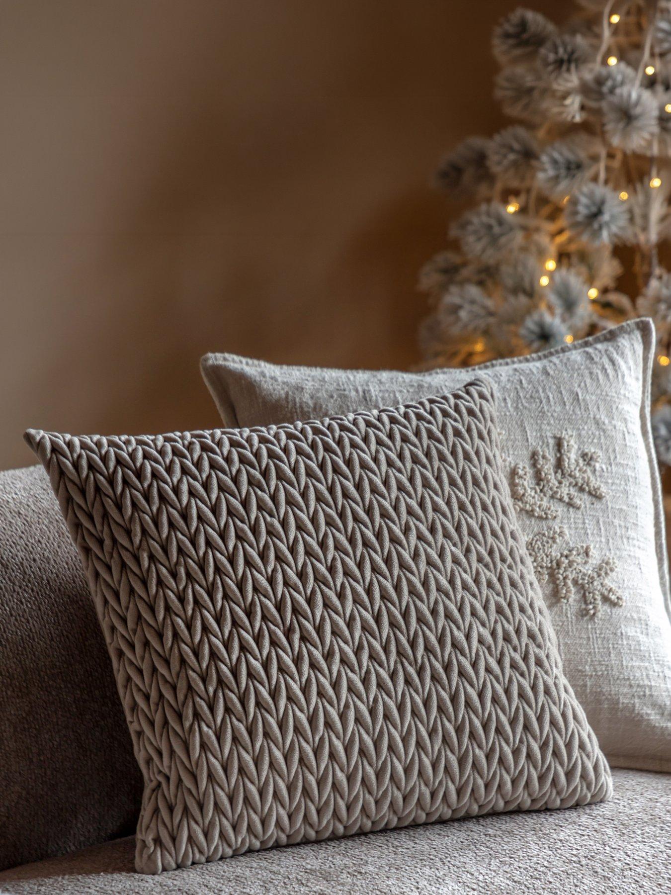 Gallery Direct Velora Cushion Stone 2 pack 43x43cm