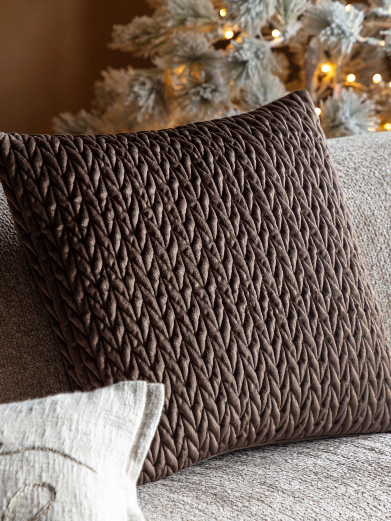 Gallery Direct Velora Cushion Chocolate 2 pack 43x43cm