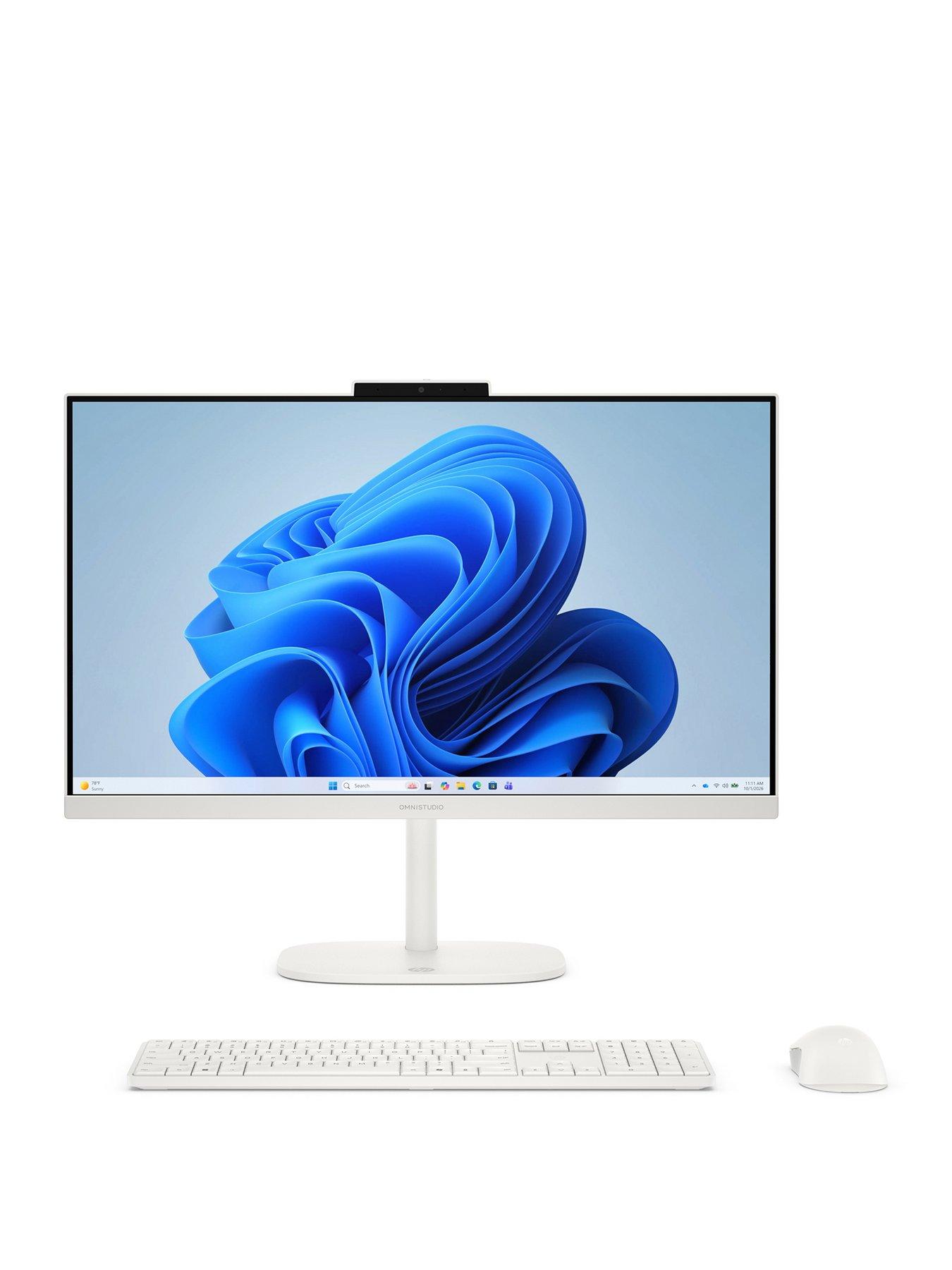 Image 1 of 5 of HP OmniStudio AiO Desktop - AMD Ryzen 5 - 8GB RAM - 256GB SSD - 23.8in - White