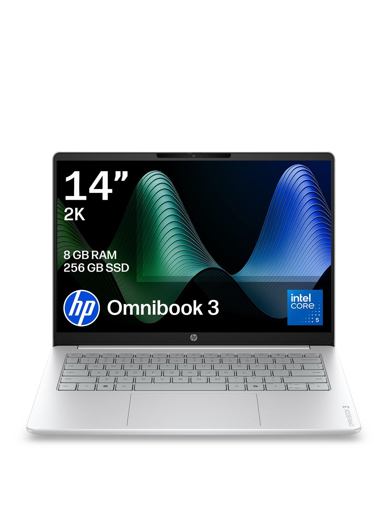 HP OmniBook 3 - Intel Core 5 - 8GB RAM - 256GB SSD - 14in 2K IPS - Silver - No Power Adaptor Included