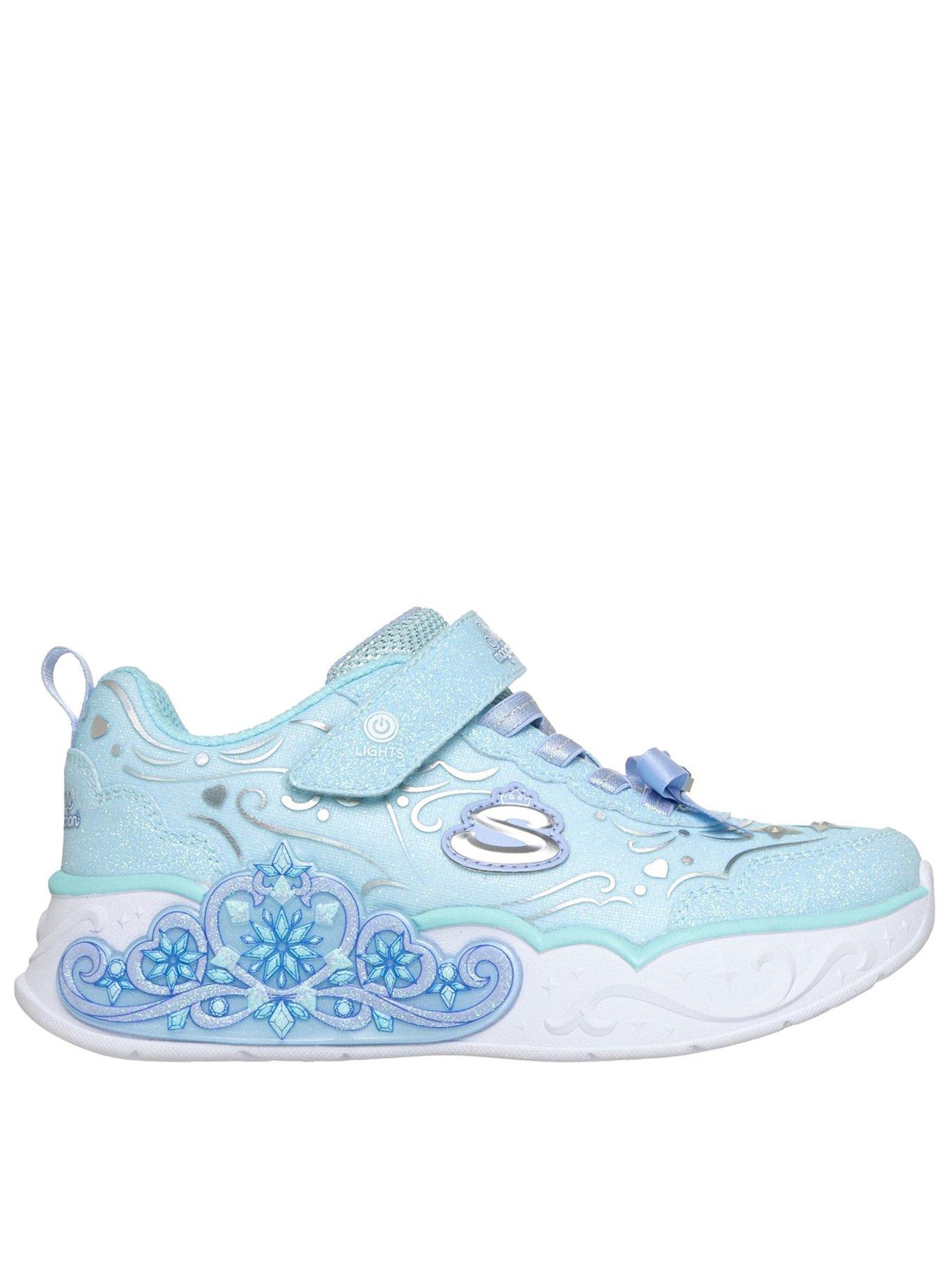 Image 1 of 5 of Skechers Girls' Princess Steps Tiara Theme Hook-and-Loop Trainers - Blue