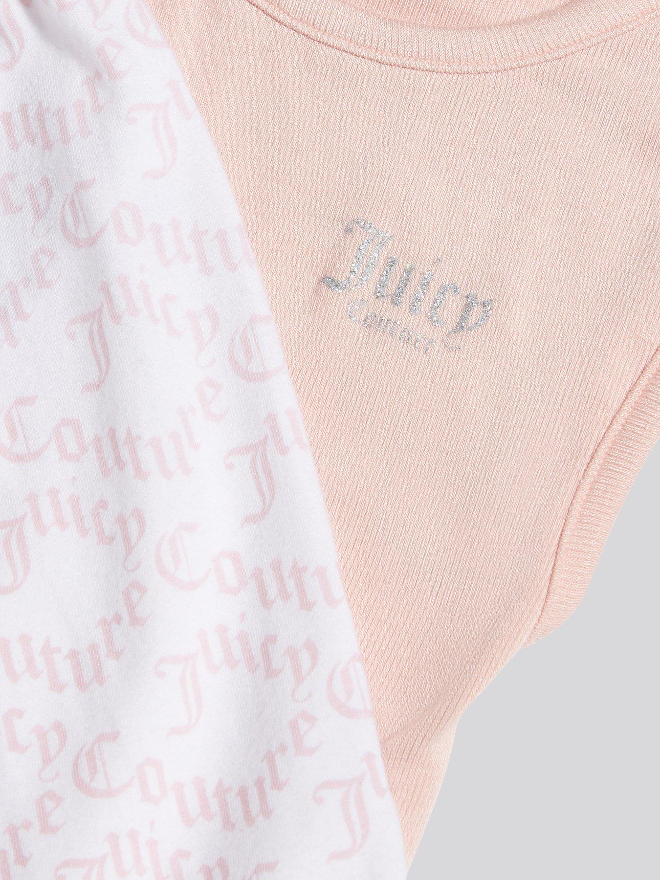Image 3 of 4 of Juicy Couture Girls Ribbed Wide Leg Pyjamas - Pink