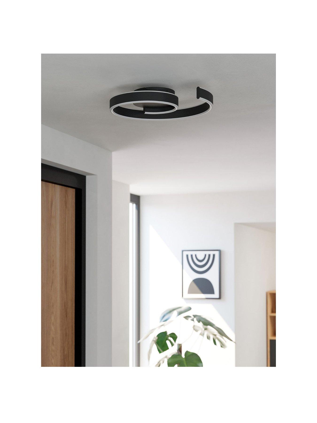 Image 2 of 5 of Eglo Andabaia-Z Smart Control Aluminium & Steel LED Tuneable White Modern Ceiling Light, Black