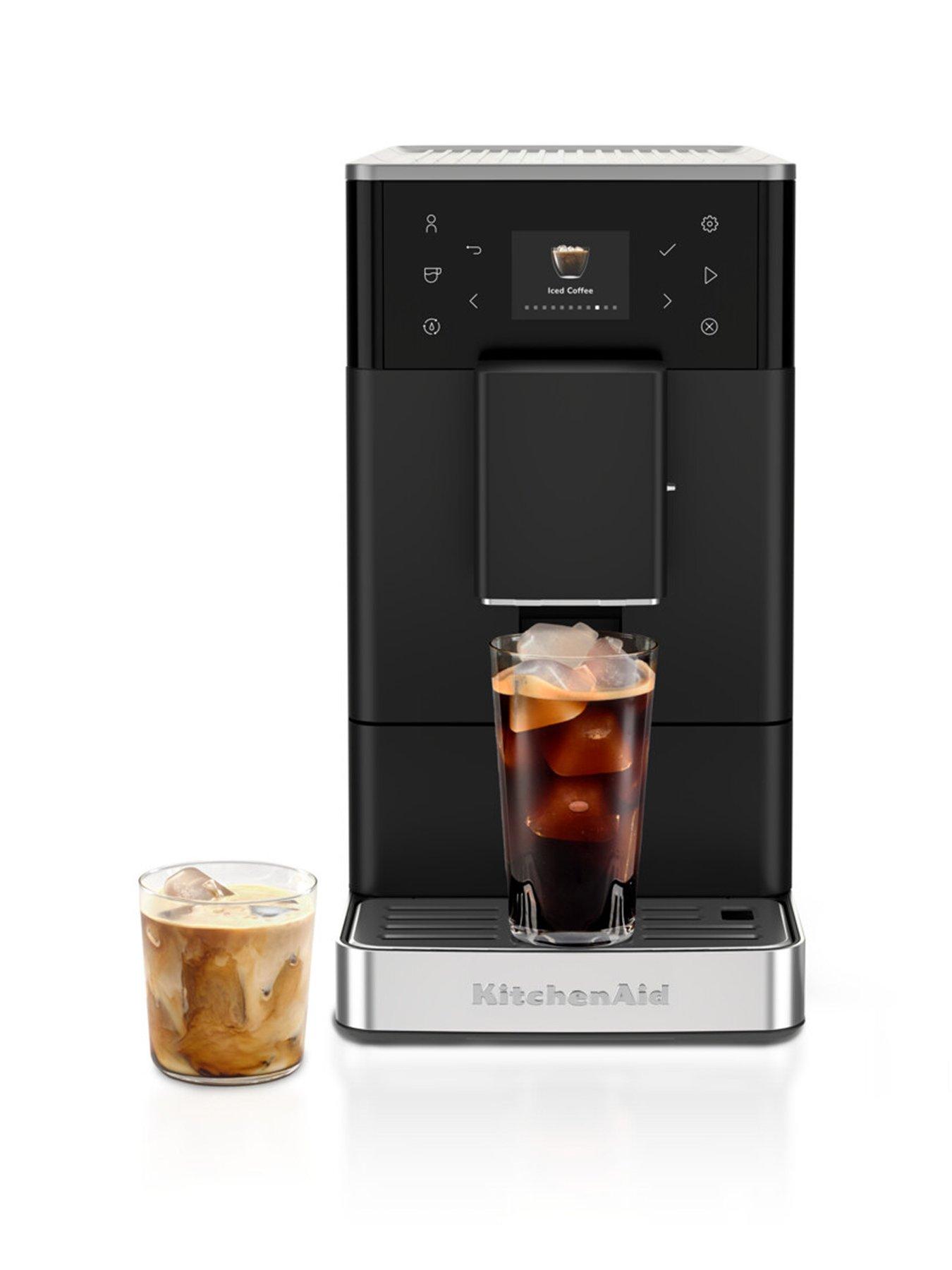 Image 1 of 7 of KitchenAid Fully Automatic Espresso Machine with Iced Coffee KF3-Matte Black