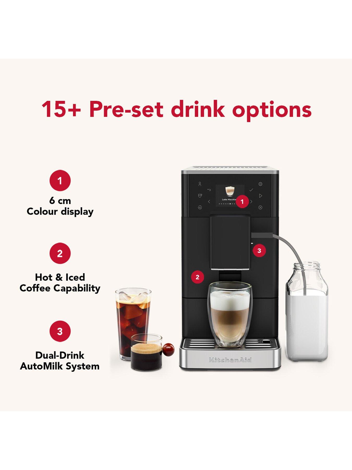 Image 2 of 7 of KitchenAid Fully Automatic Espresso Machine with Iced Coffee KF3-Matte Black