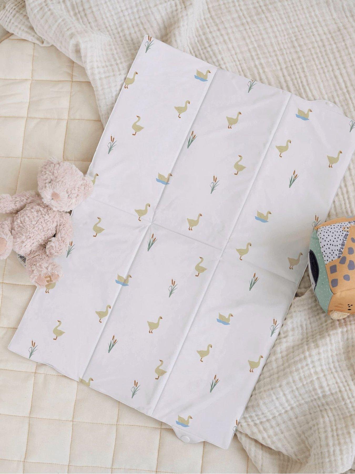 Image 5 of 5 of Clair De Lune Anti-Roll Wedge Changing Mat and Foldable Travel Changing Mat - Duckling
