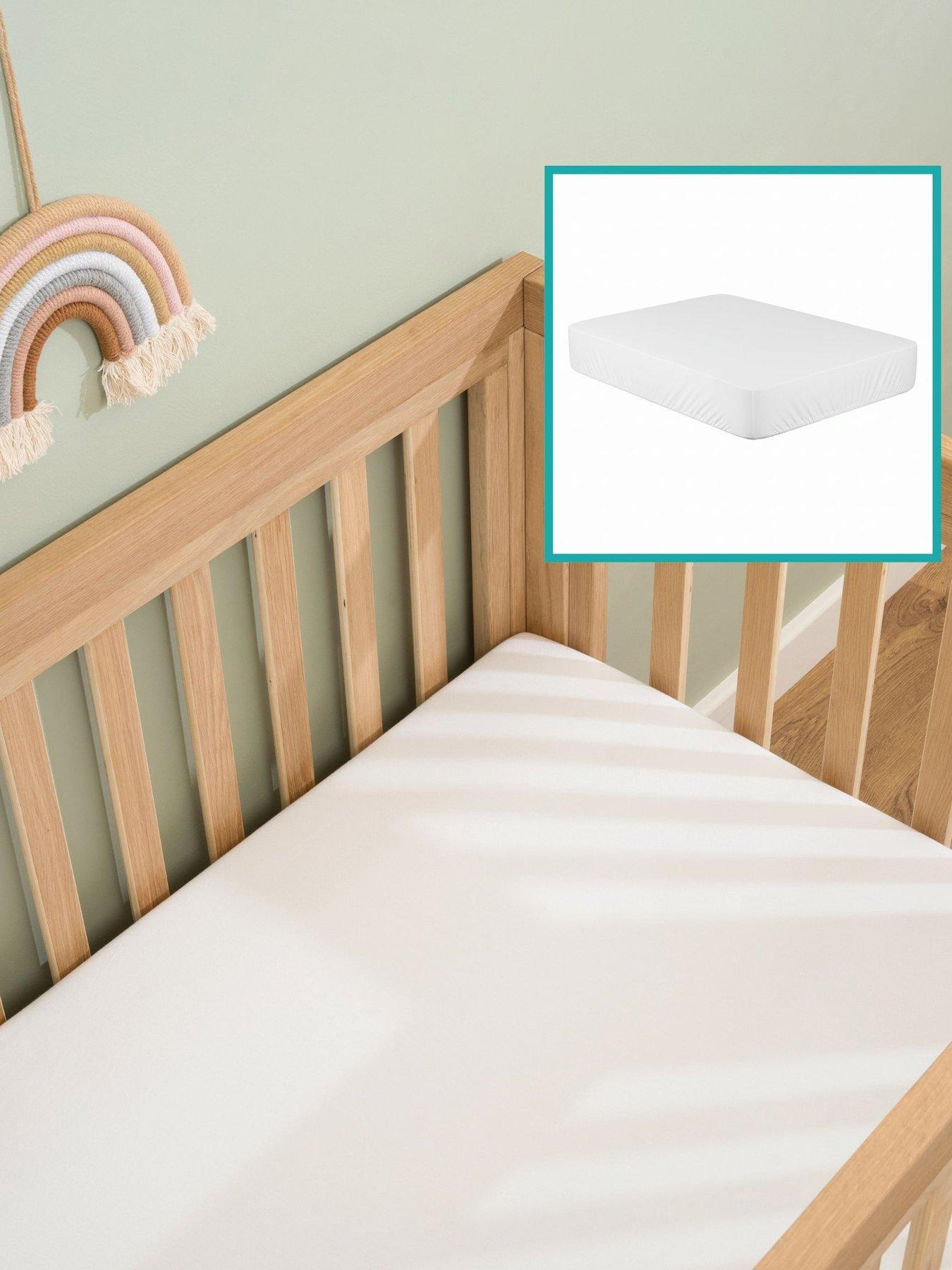 Image 1 of 3 of Clair De Lune Cot Mattress Protector and Cot Sheets