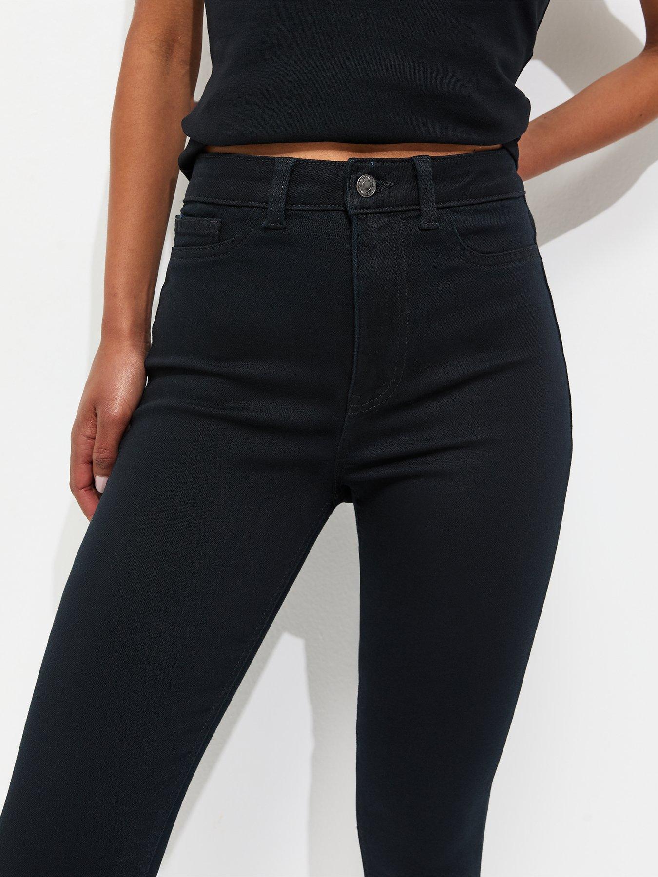 Image 5 of 5 of New Look Womens Hallie Stay Black High Waist Super Skinny Jeans - Black