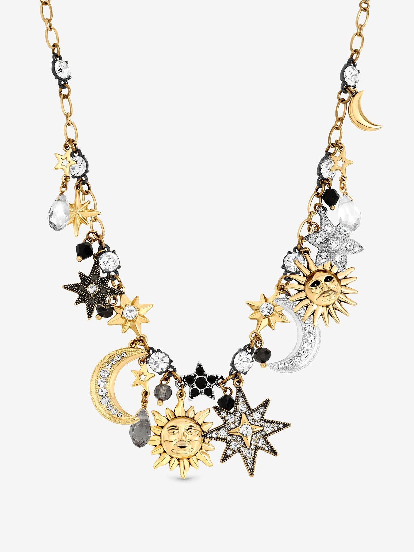 Mood Mood Two Tone Celestial Charm Necklace