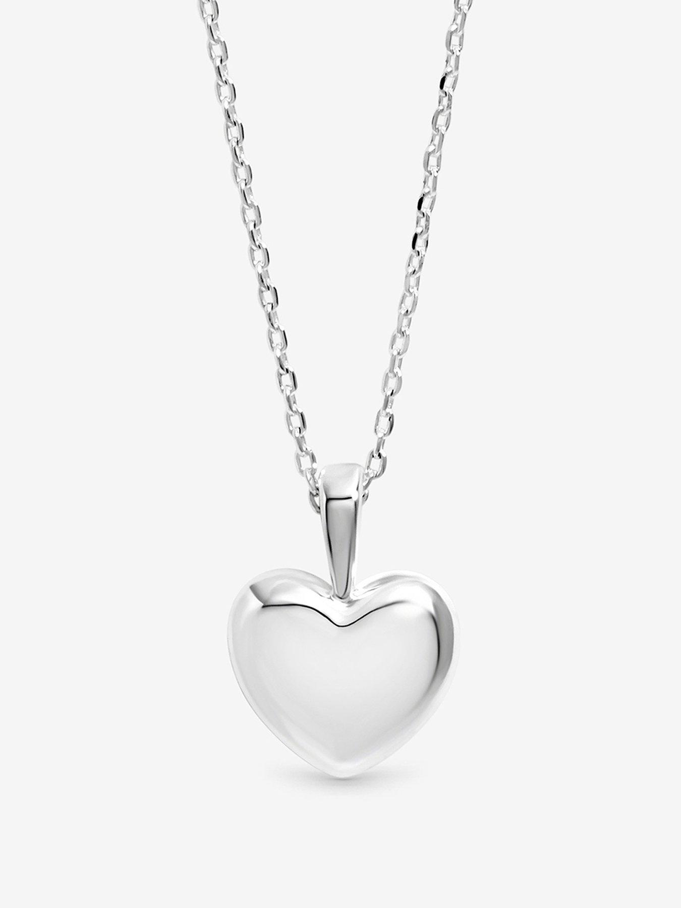 Inicio Inicio Silver Polished Puff Heart Pendant