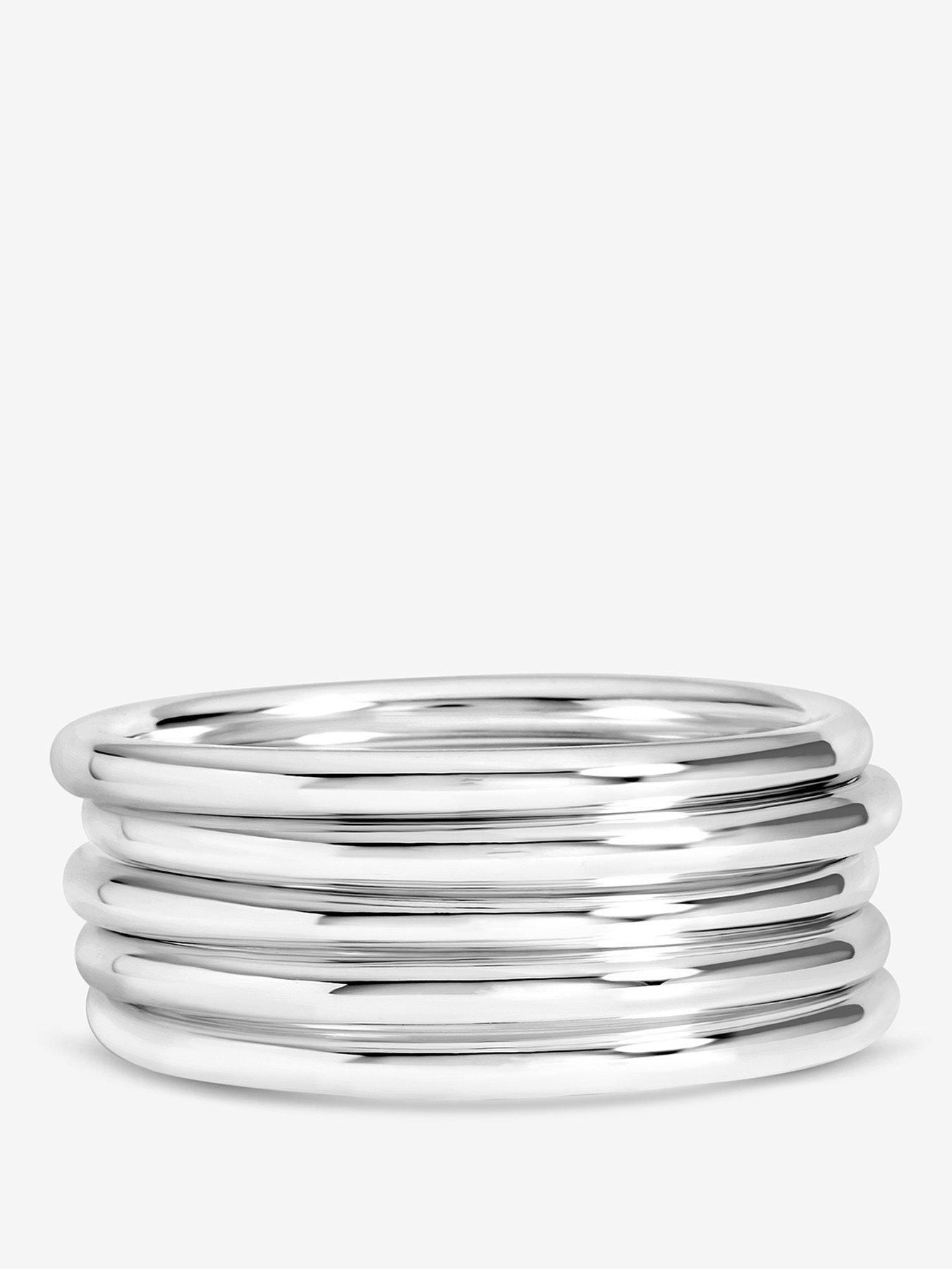Mood MOOD SILVER MULTI BANGLE PACK