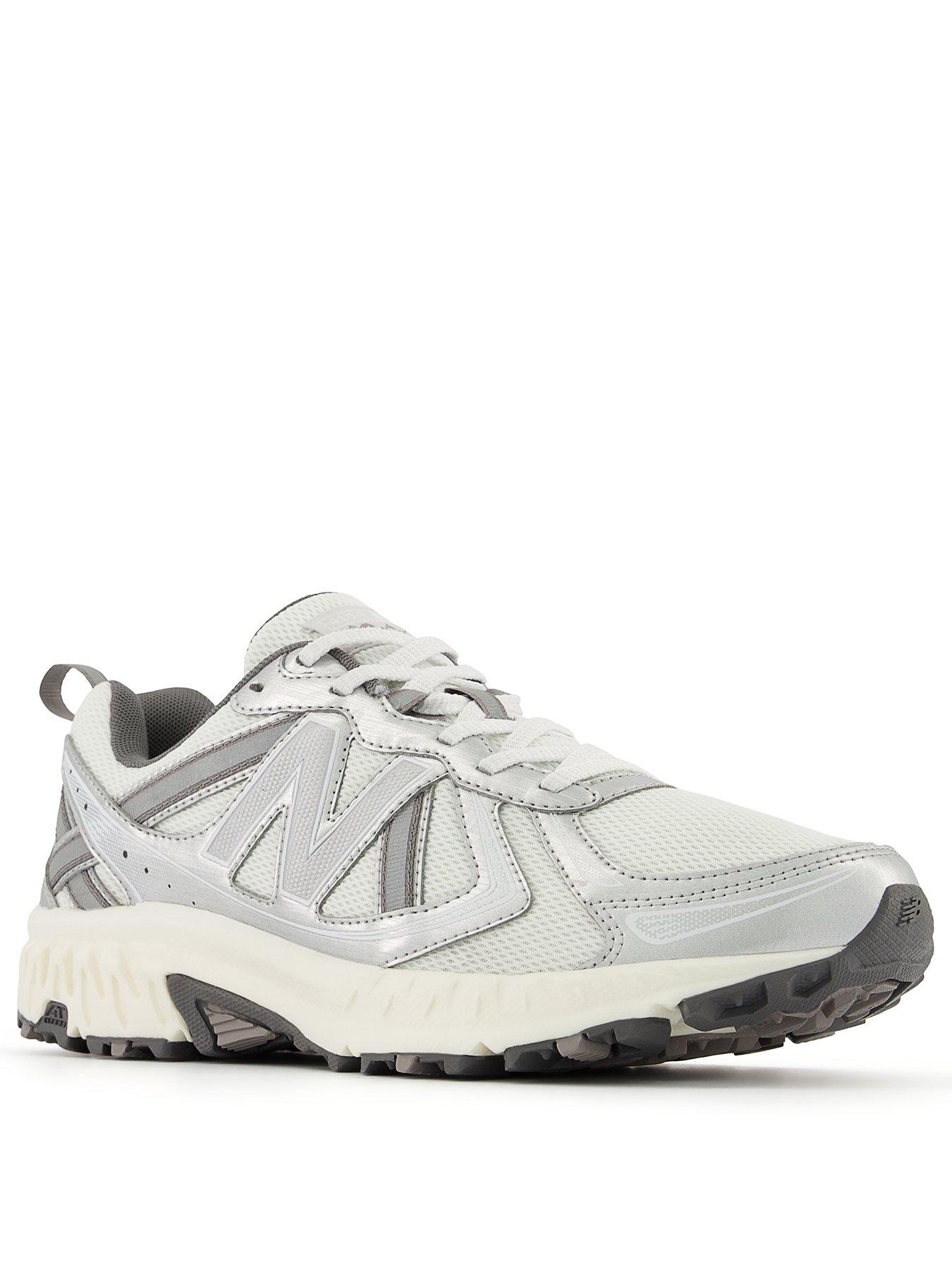 Image 2 of 6 of New Balance Womens 410 Grippy Tread Cushioned Collar Lace-Up Trainers - White