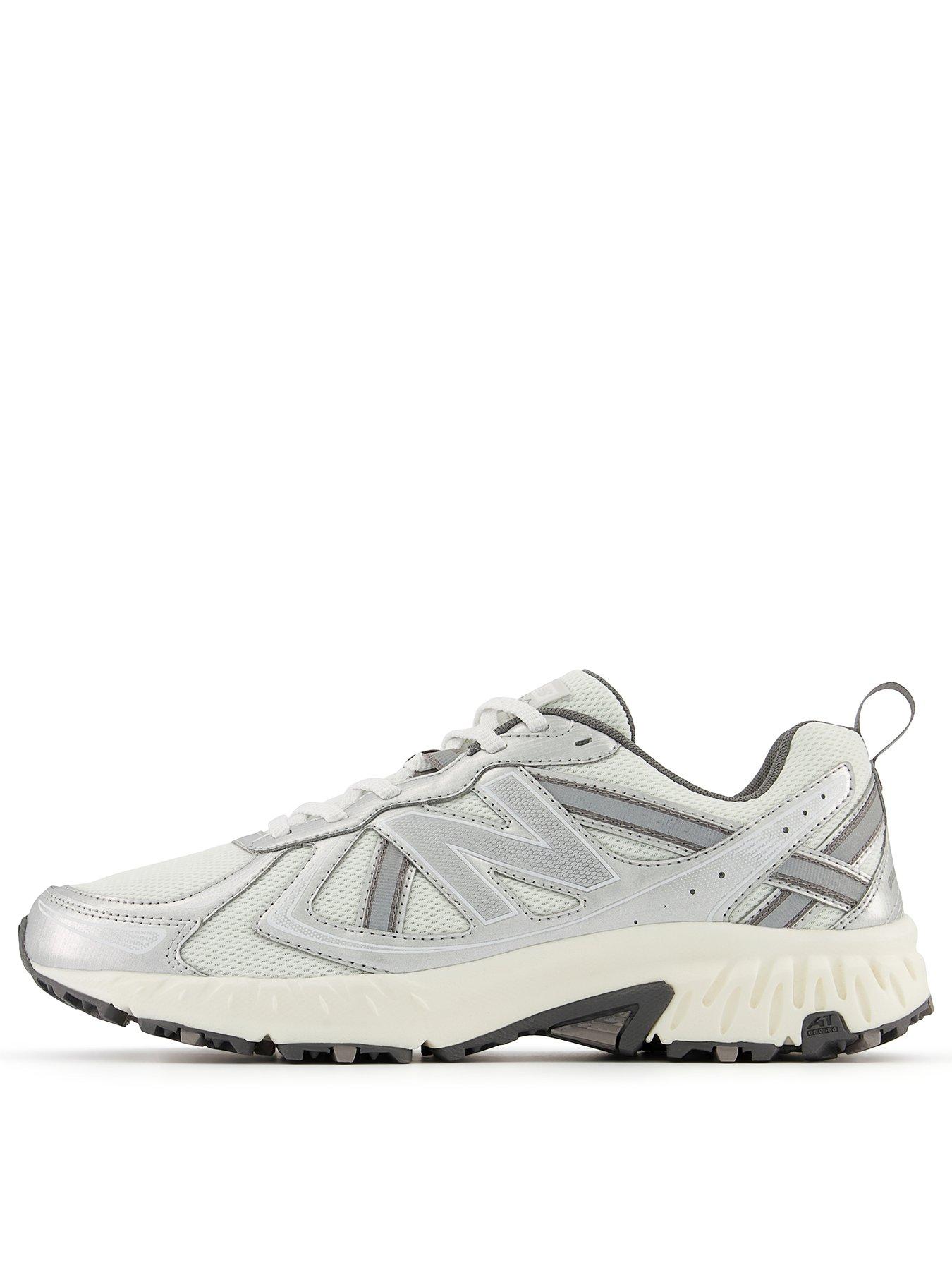 Image 3 of 6 of New Balance Womens 410 Grippy Tread Cushioned Collar Lace-Up Trainers - White