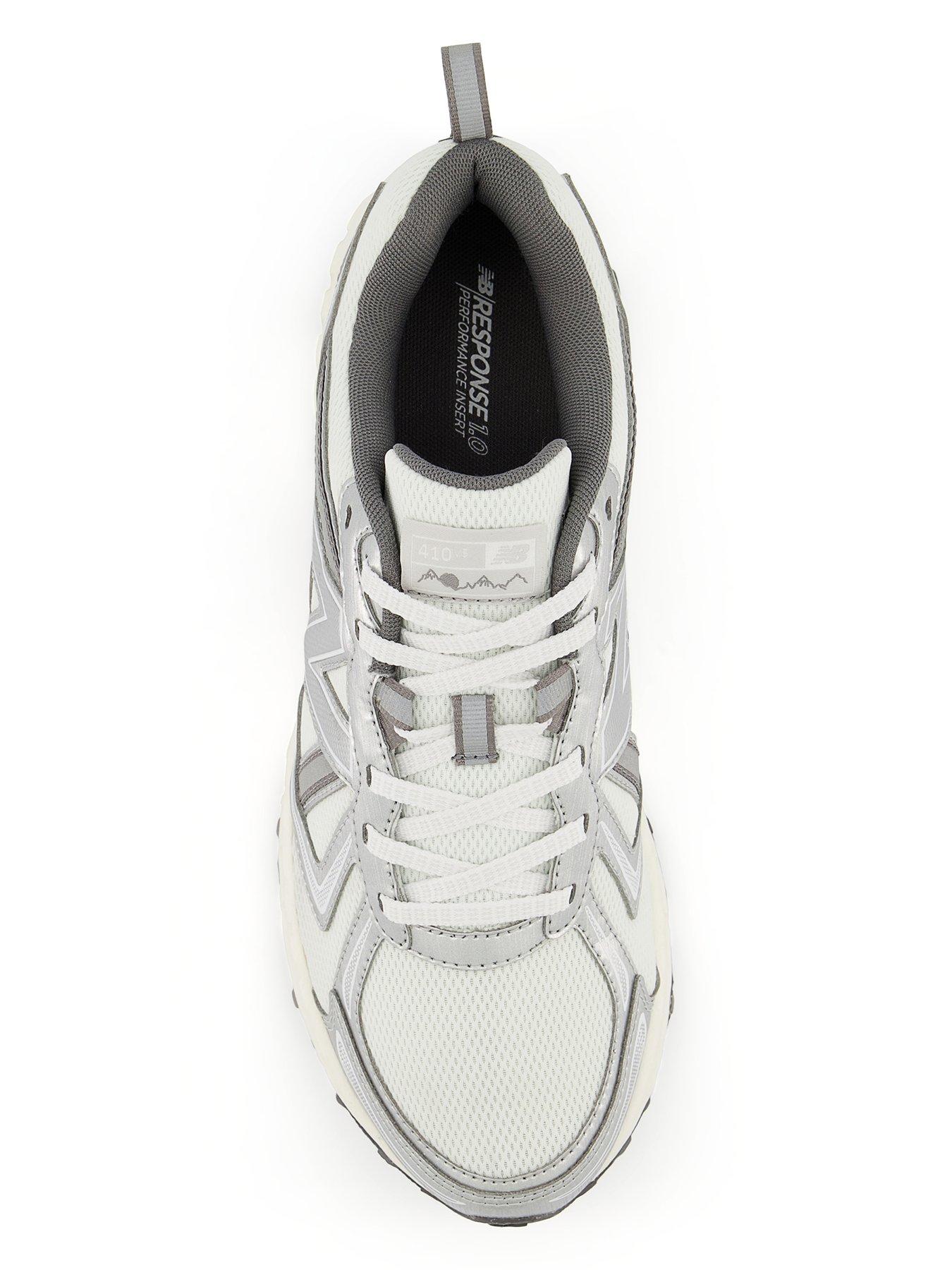 Image 4 of 6 of New Balance Womens 410 Grippy Tread Cushioned Collar Lace-Up Trainers - White