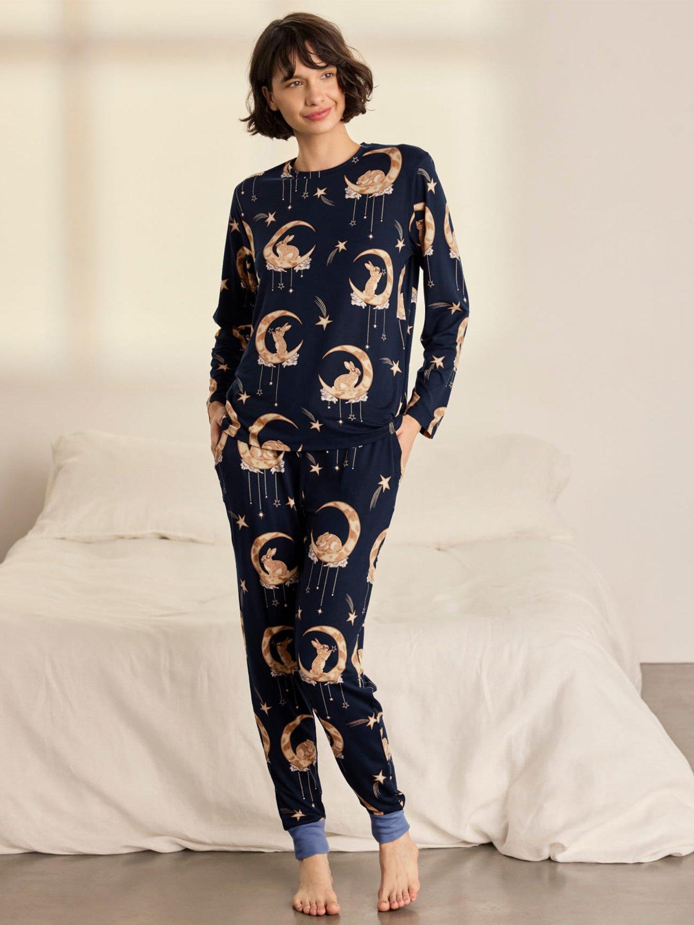 Chelsea Peers Women's Top and Trousers Pyjama Set - Bunny Navy - Size 10 (S) - Image 3