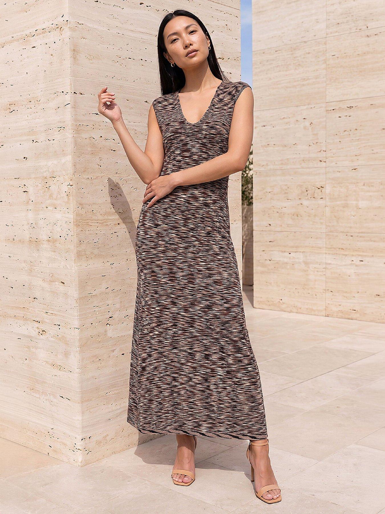 Image 4 of 4 of Roman Rainbow Knit Midi Dress