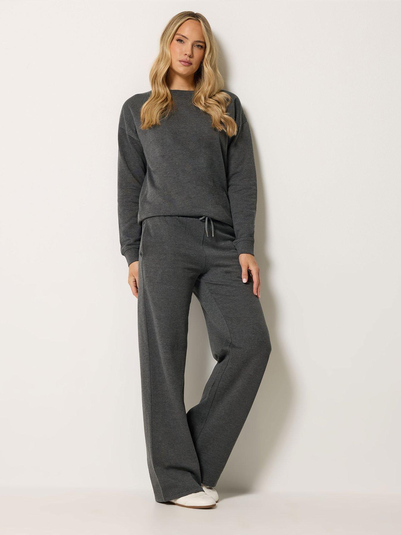 Image 3 of 4 of Long Tall Sally Wide Leg 36" Joggers - Grey
