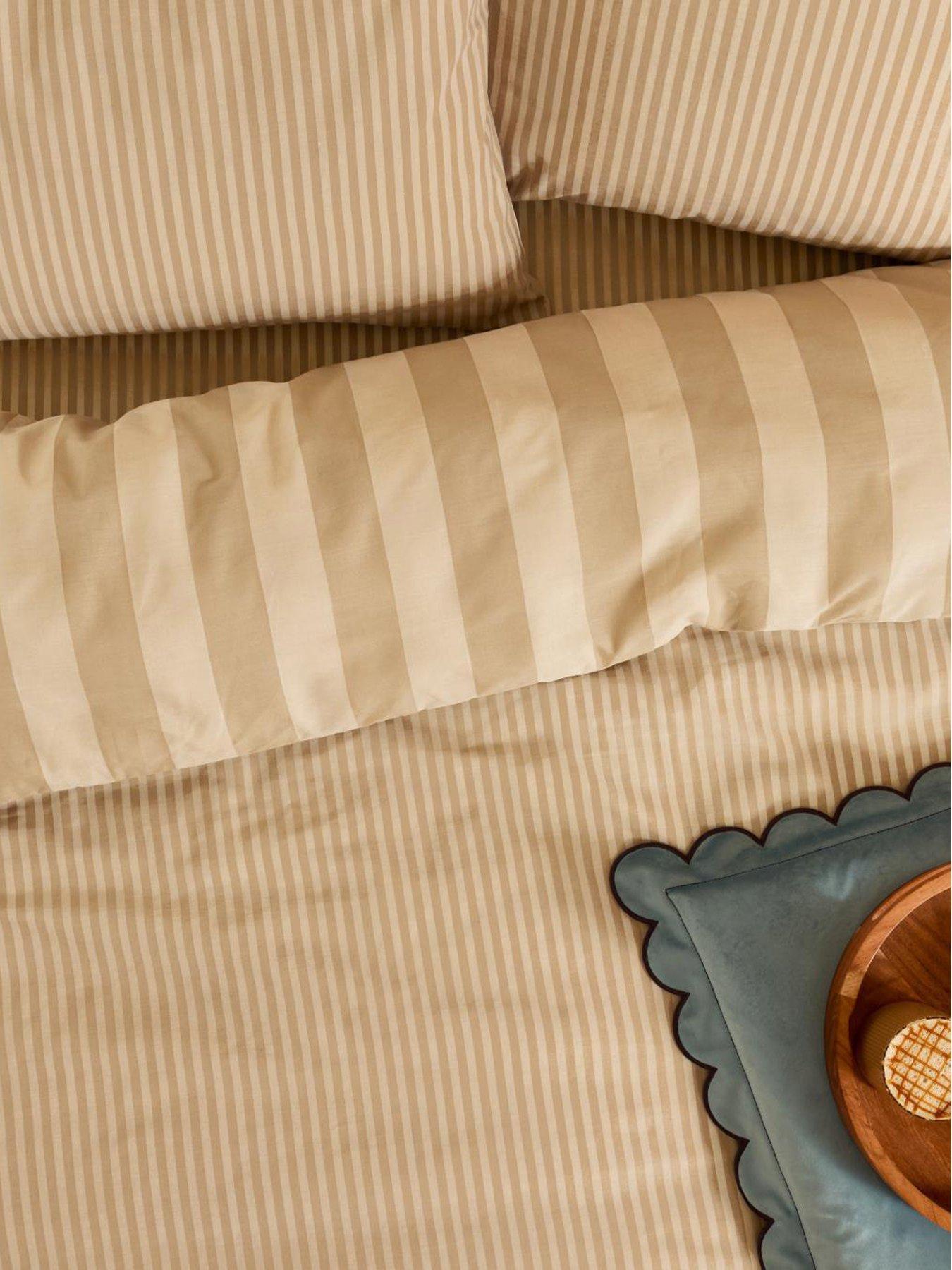 Image 3 of 4 of Furn The Ultimate Stripe Single Duvet Set Caramel Latte