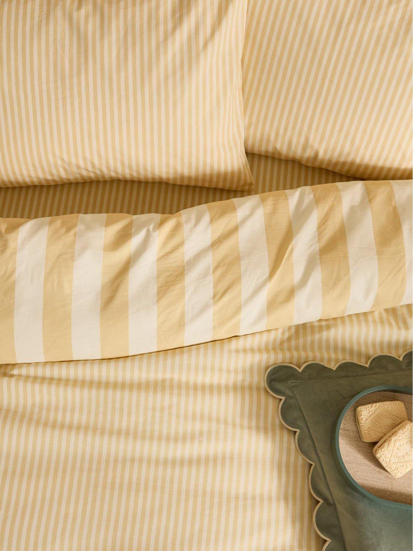Image 3 of 4 of Furn The Ultimate Stripe Single Duvet Set Custard Cream
