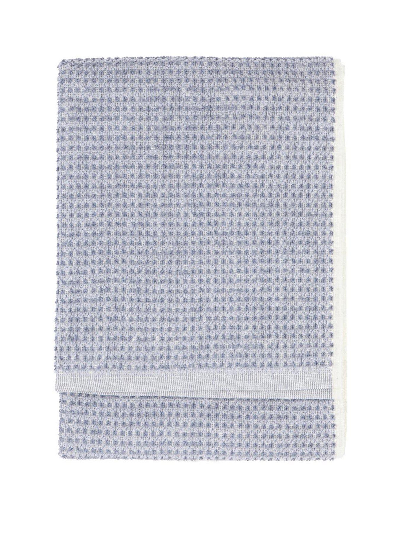 Image 2 of 4 of Yard Hebden Waffle Towel Collection Denim Blue