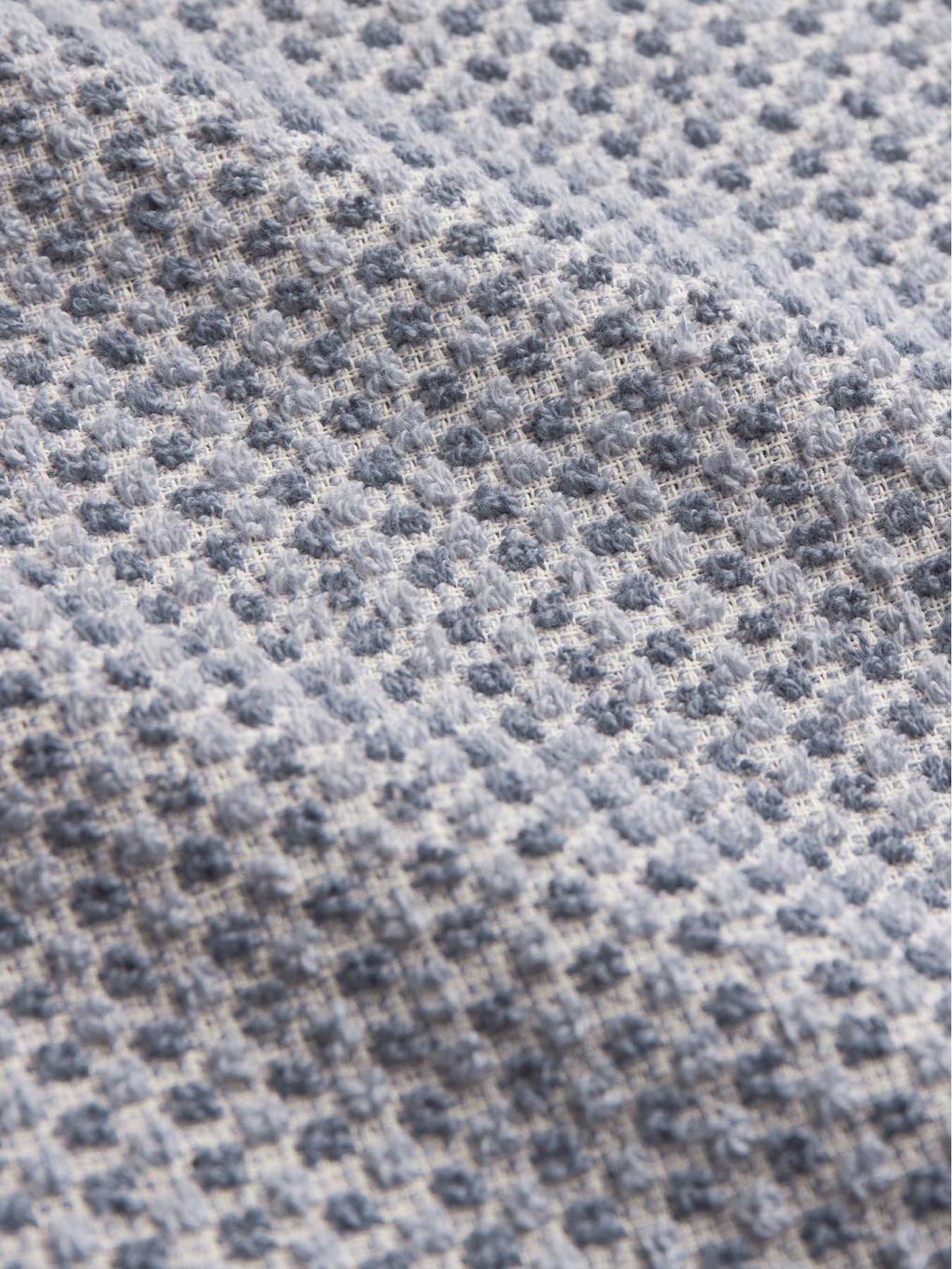 Image 4 of 4 of Yard Hebden Waffle Towel Collection Denim Blue
