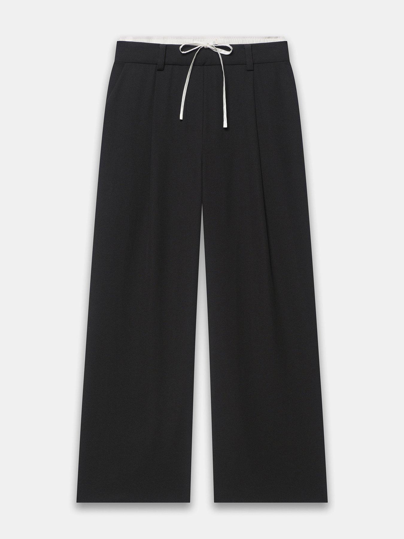 Image 5 of 6 of Mint Velvet Black Contrast Waist Trouser