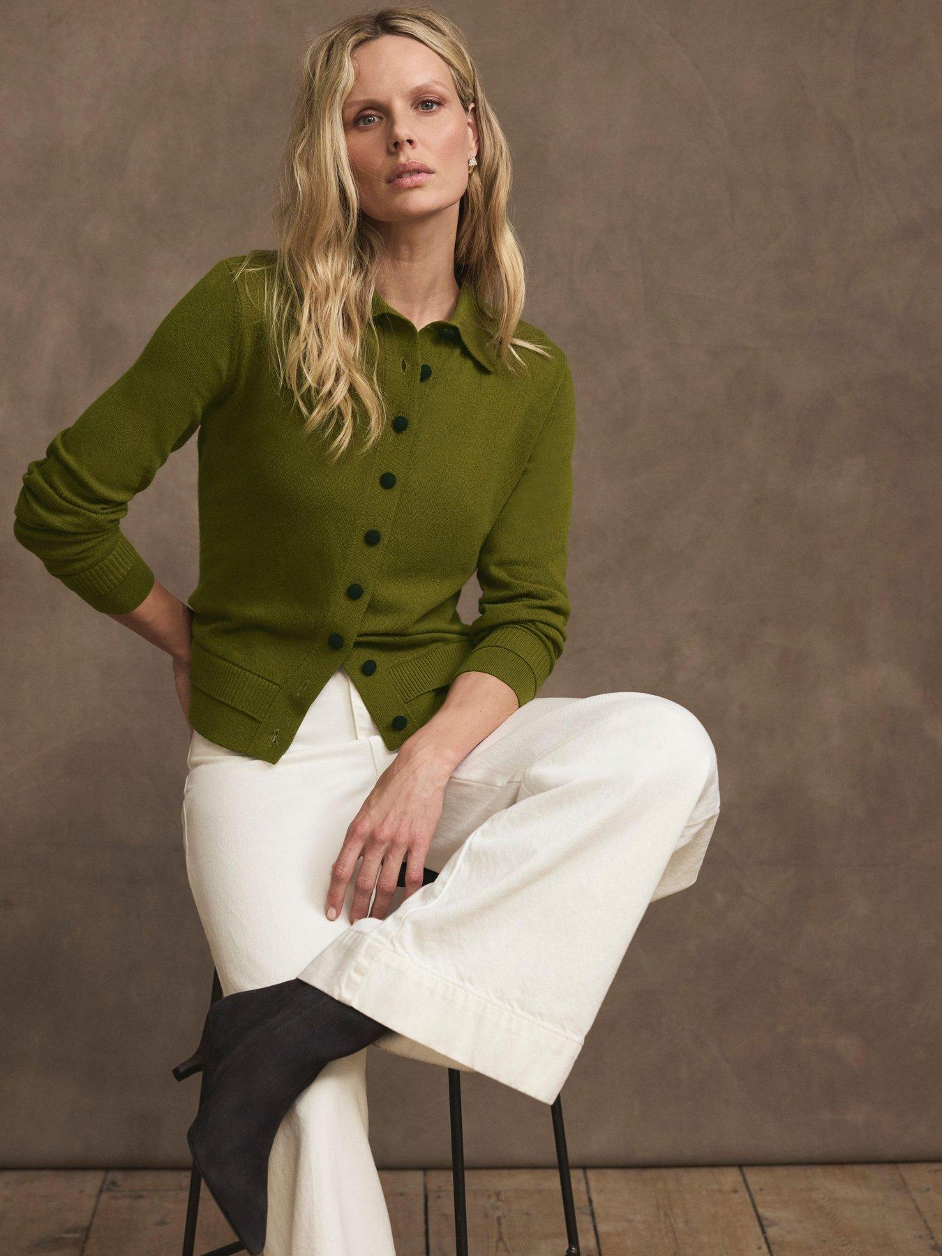 Image 4 of 6 of Mint Velvet Green Layered Collar Top
