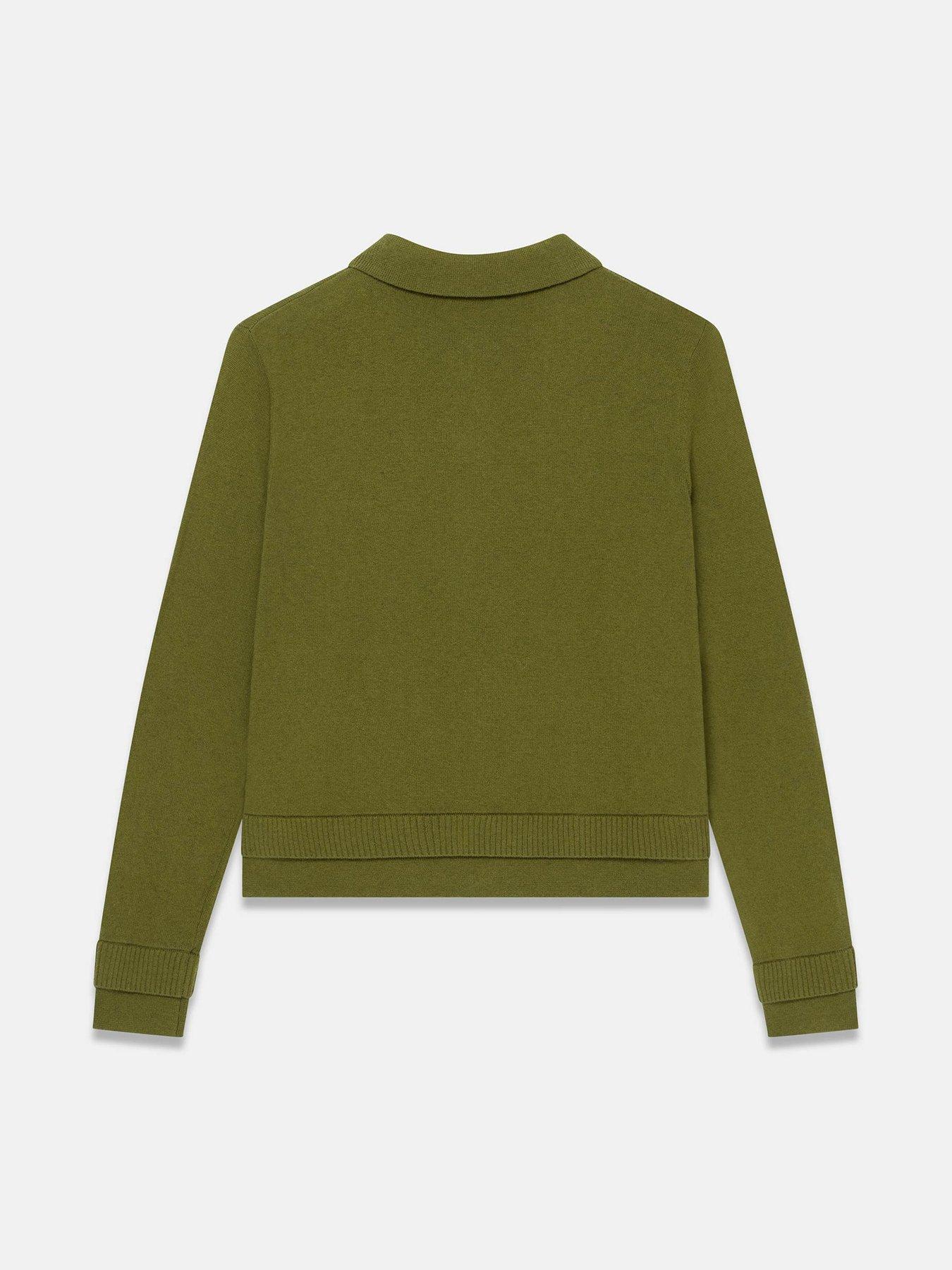 Image 6 of 6 of Mint Velvet Green Layered Collar Top