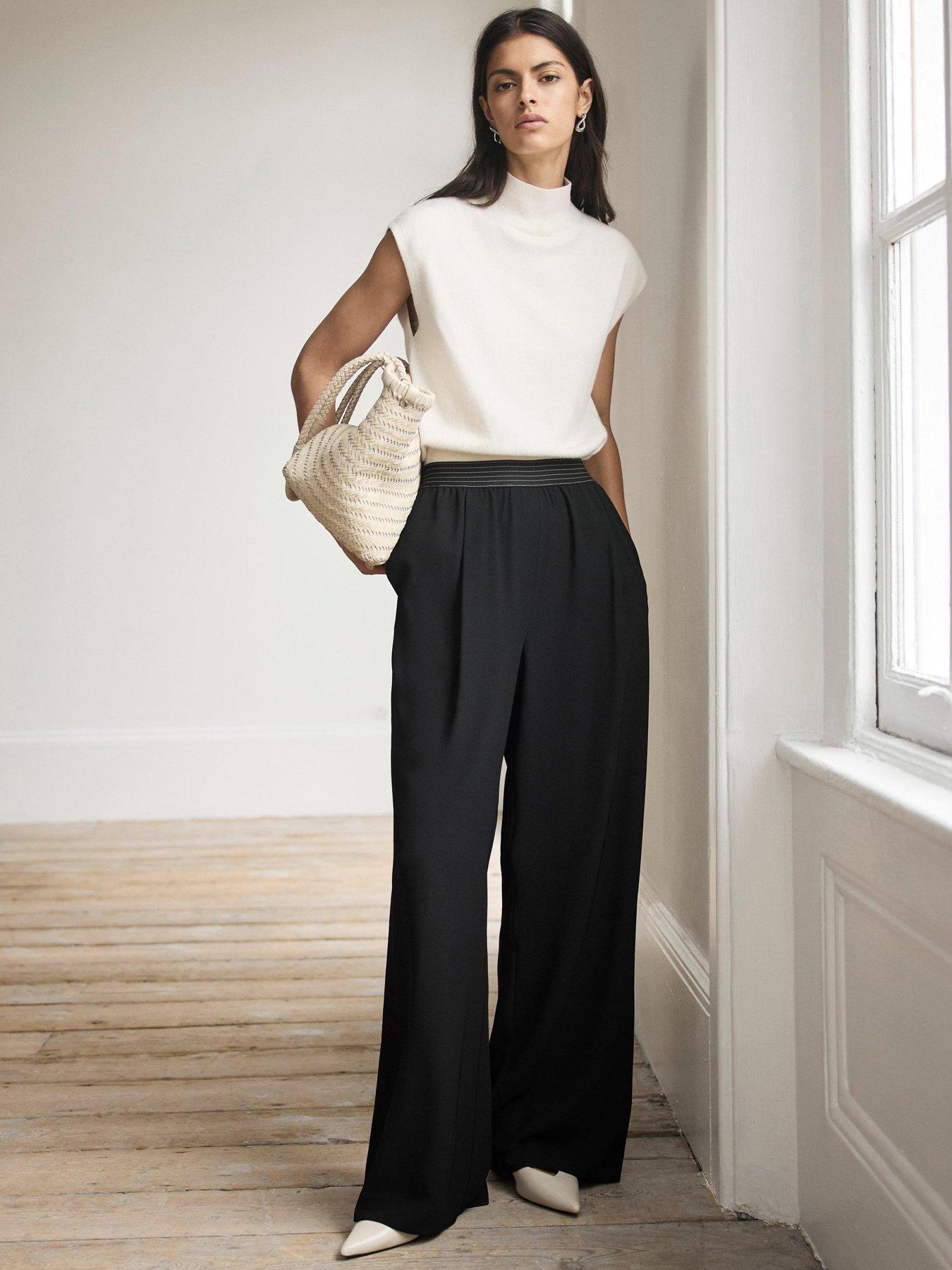 Image 1 of 6 of Mint Velvet Black Waistband Trouser