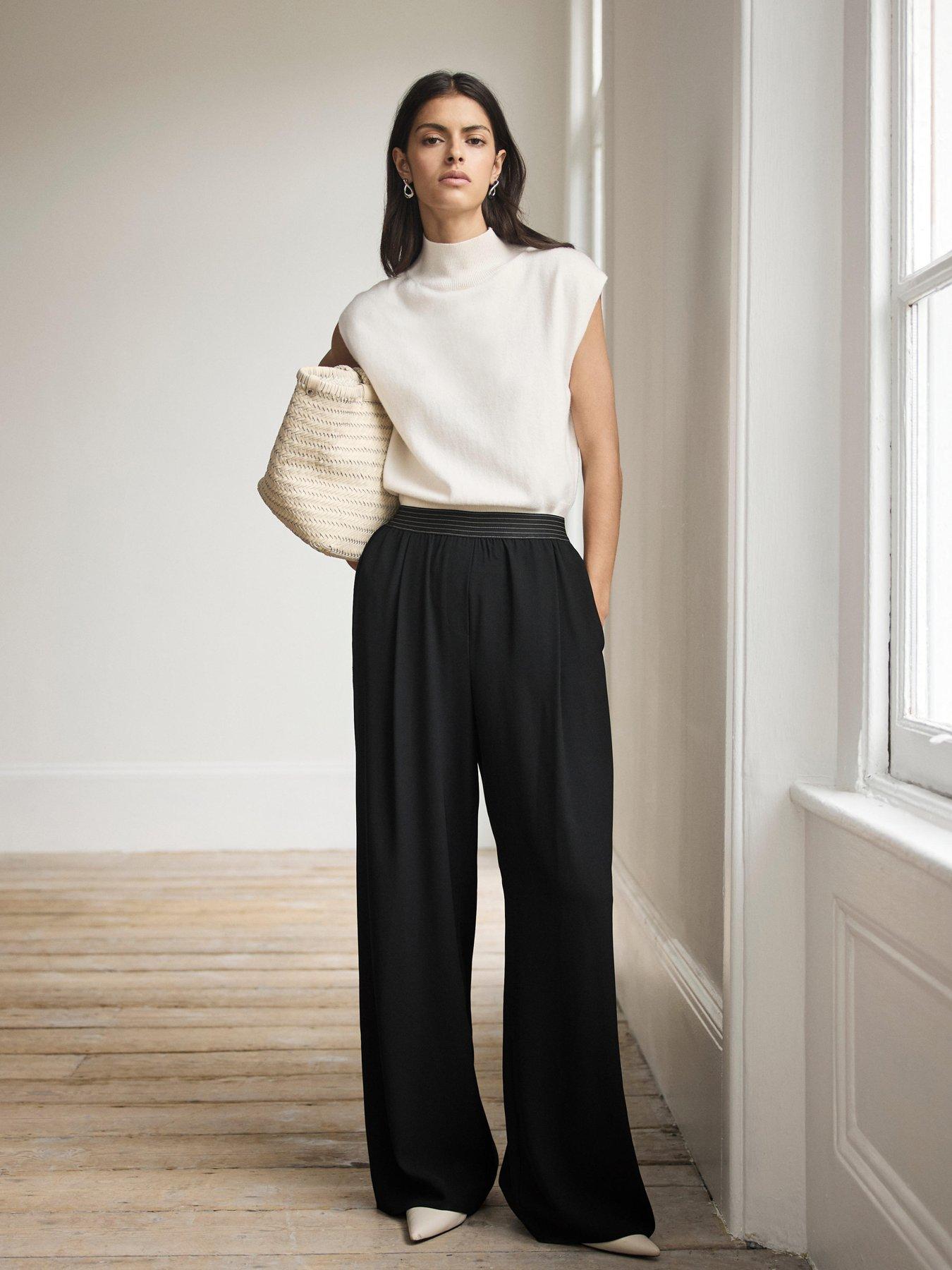 Image 3 of 6 of Mint Velvet Black Waistband Trouser