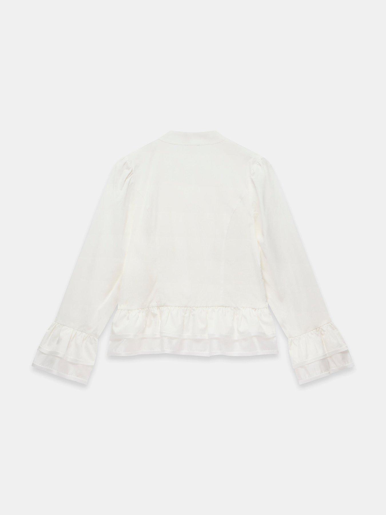 Image 6 of 6 of Mint Velvet Ivory Lace Ruffle Blouse