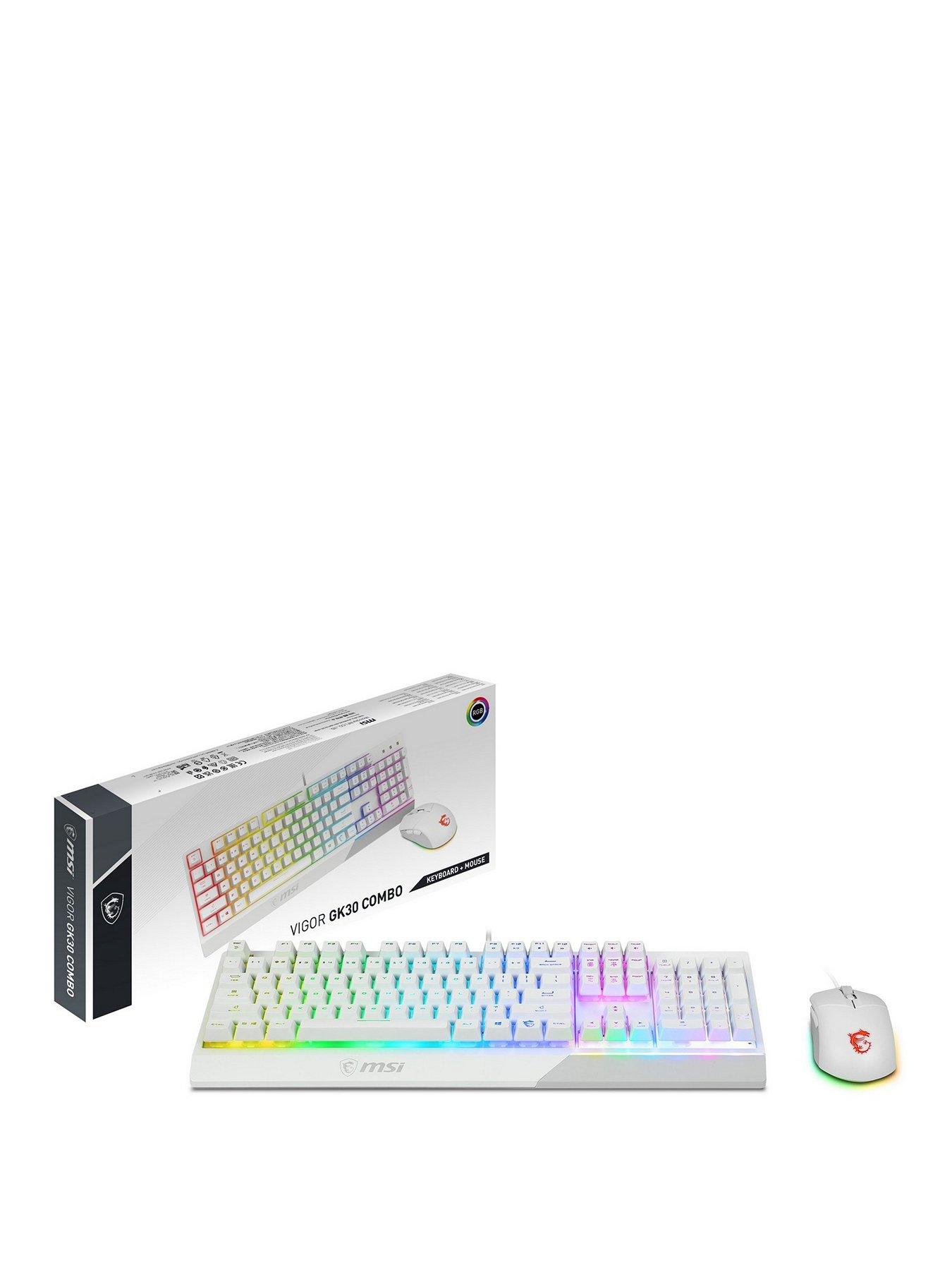 Image 1 of 5 of MSI MSI VIGOR GK30 COMBO RGB Keyboard + Clutch GM11 Mouse White