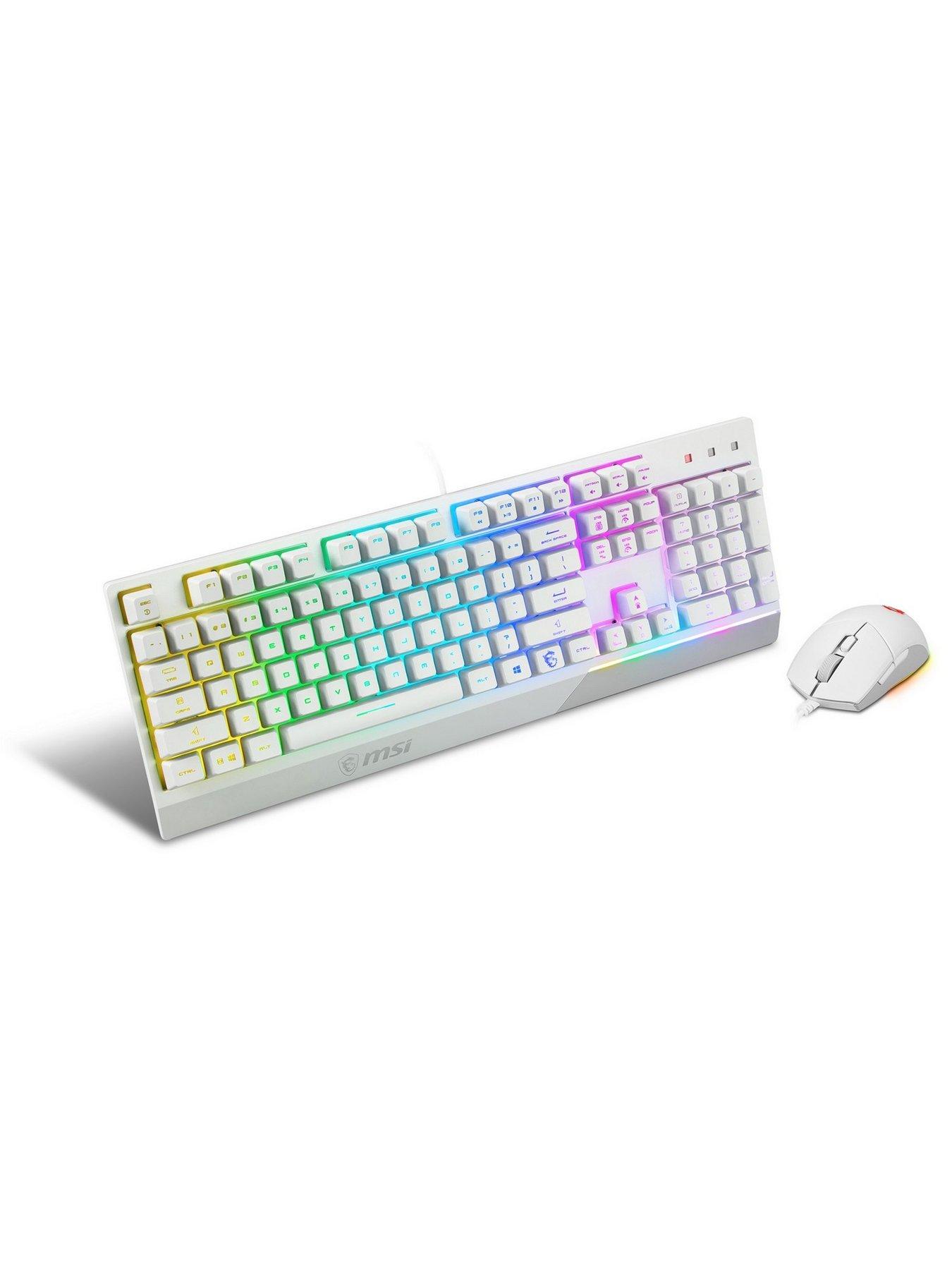 Image 2 of 5 of MSI MSI VIGOR GK30 COMBO RGB Keyboard + Clutch GM11 Mouse White