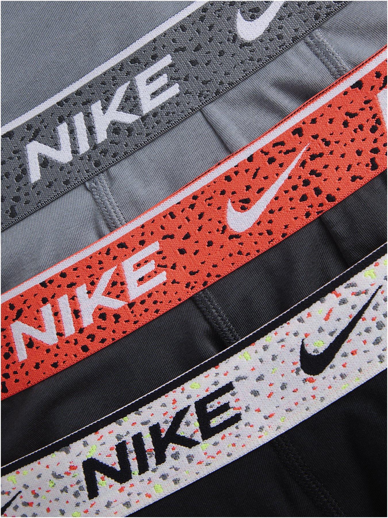 Image 2 of 2 of Nike Mens Essential Cotton Straight 3 Pack Boxer Briefs - Multi