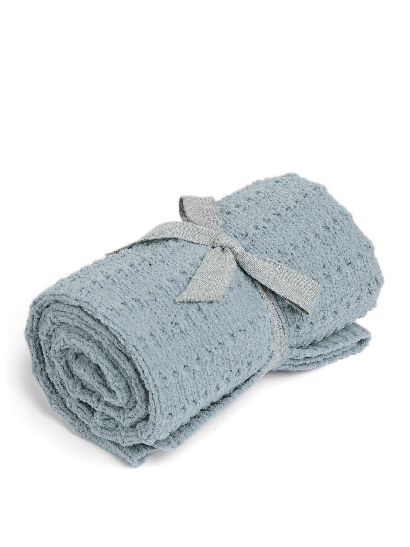 Image 2 of 4 of Mamas & Papas Chenille Blanket - Blue