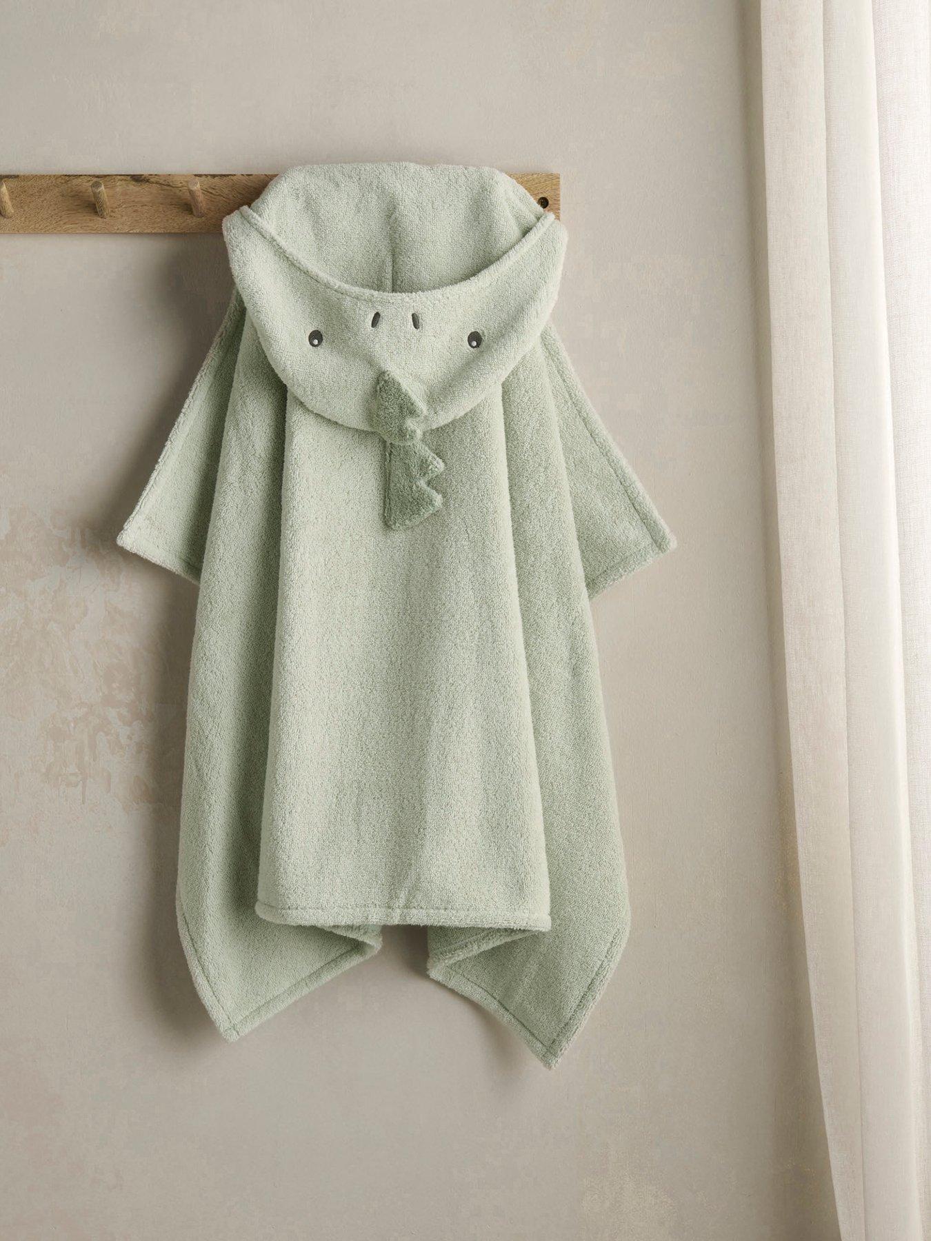 Mamas & Papas Hooded Baby Towel - Dinosaur - Cotton - Kids - New - Image 4