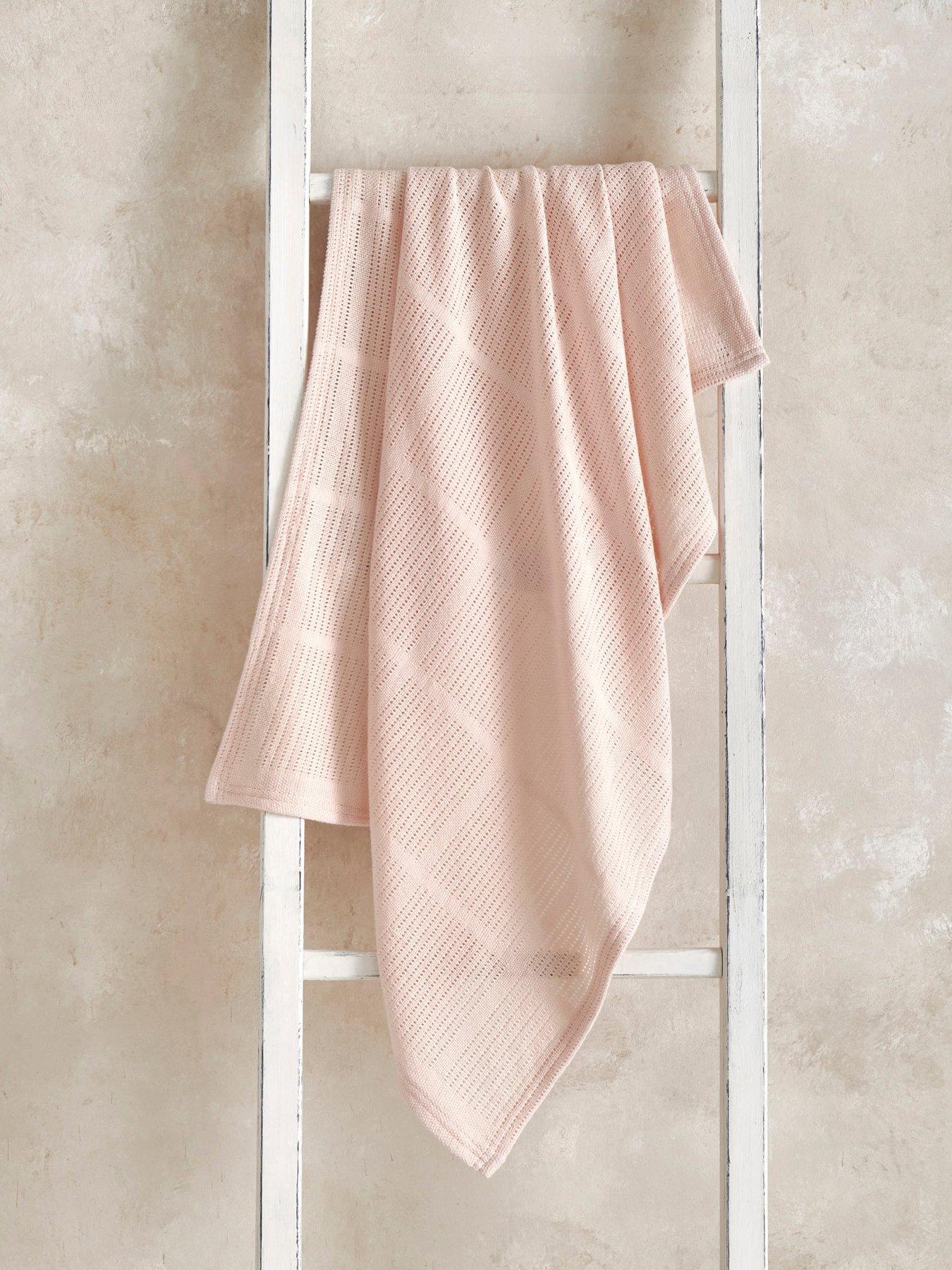 Mamas & Papas Unisex Infant Pink Small Cellular Blanket - Image 3