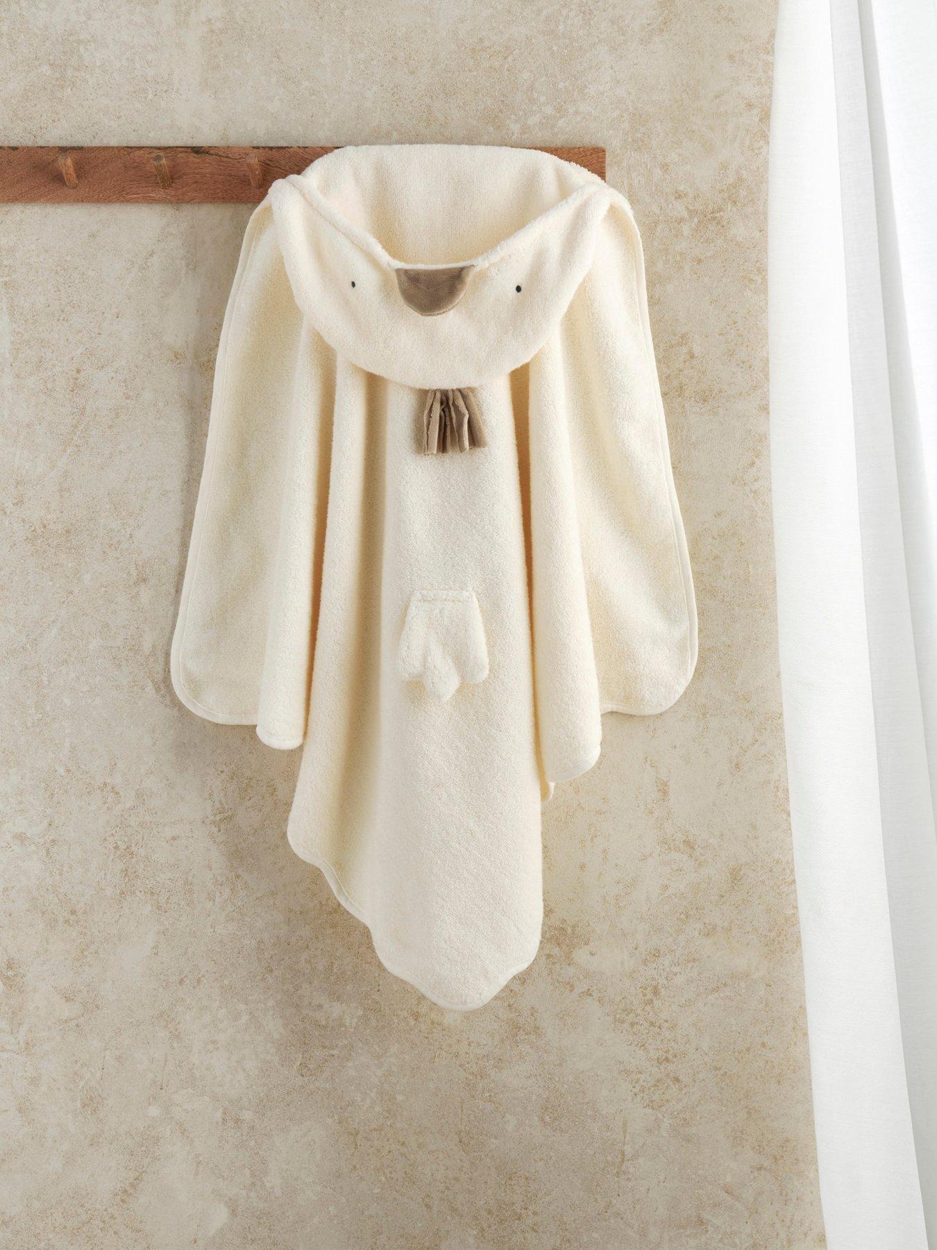 Mamas & Papas Cream Hooded Towel with Duck Detail in 100% Cotton for Babies - Image 2