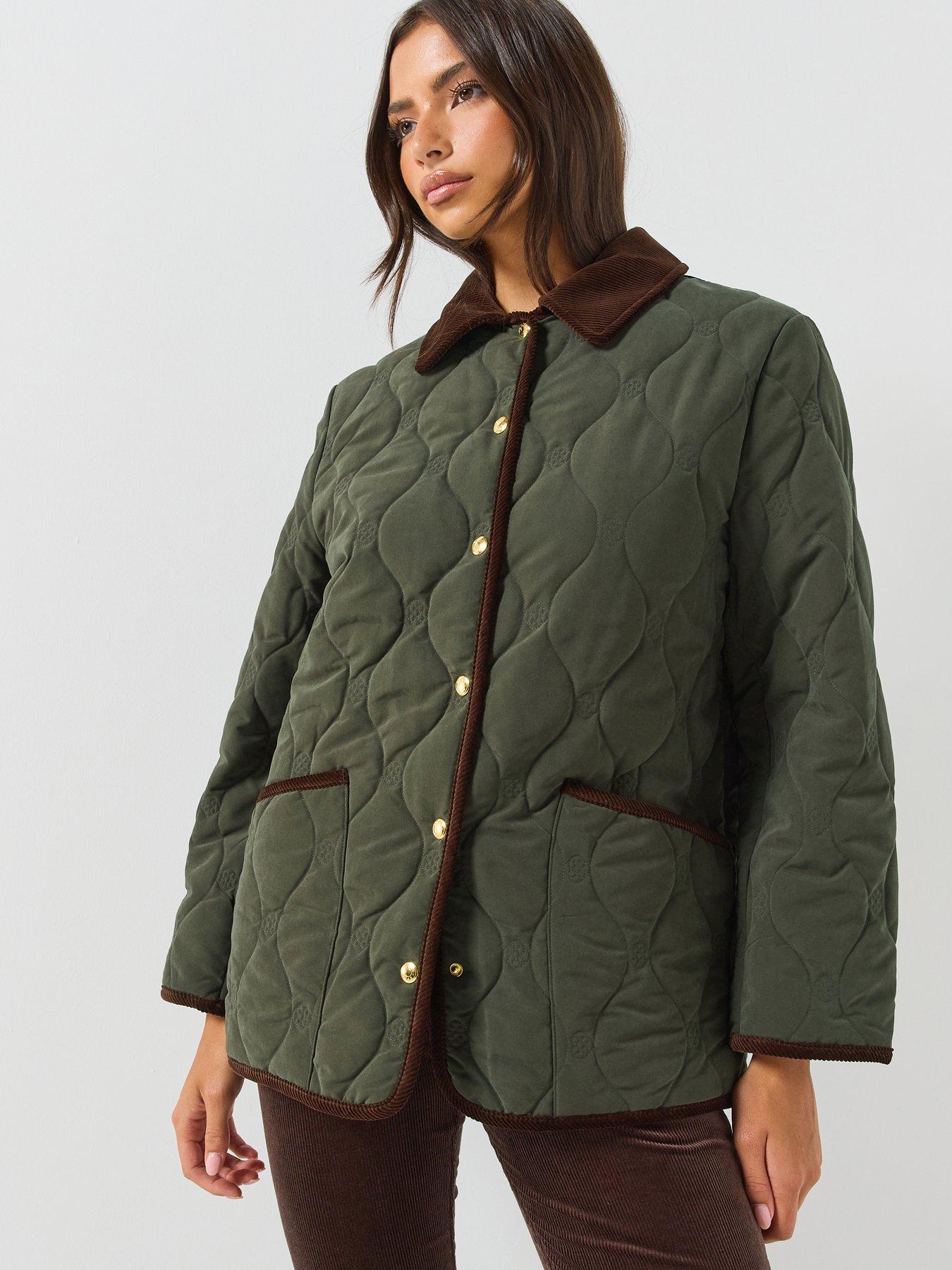 Image 1 of 6 of GANT Womens Monogram Quilted Jacket