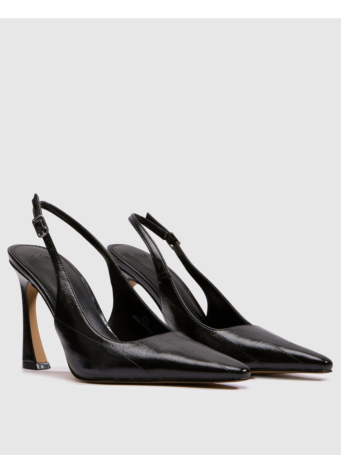 Image 2 of 4 of Schuh September Slingback High Heel Court Shoes - Black