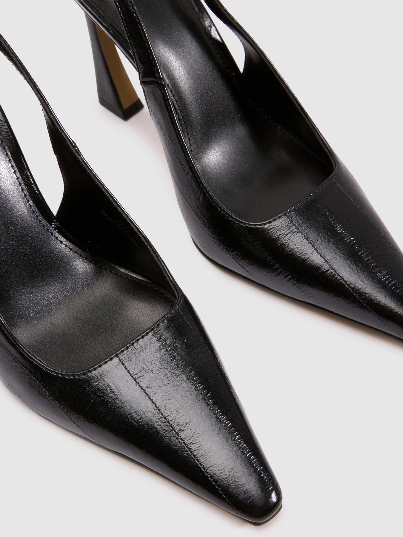 Image 3 of 4 of Schuh September Slingback High Heel Court Shoes - Black