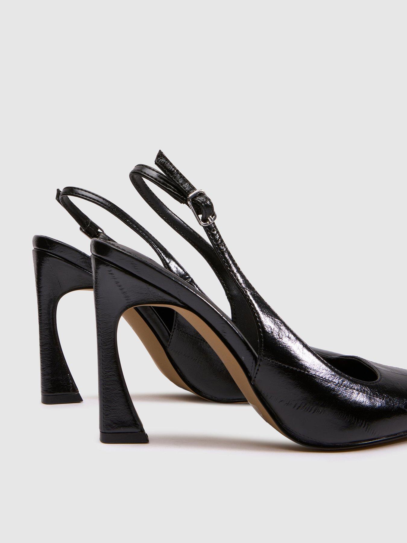 Image 4 of 4 of Schuh September Slingback High Heel Court Shoes - Black