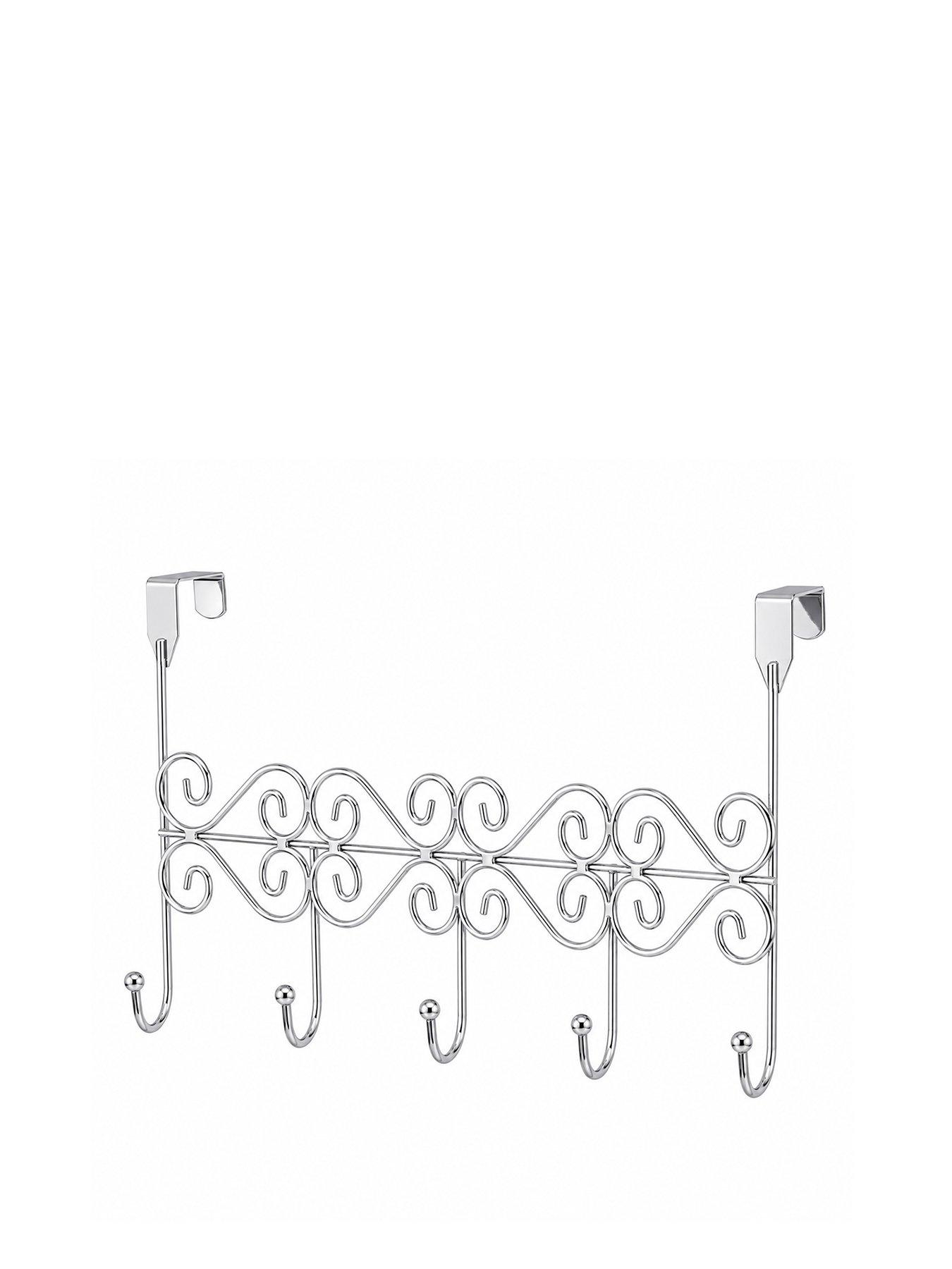 Image 2 of 3 of Showerdrape Swirls Chrome Over Door Storage Hooks