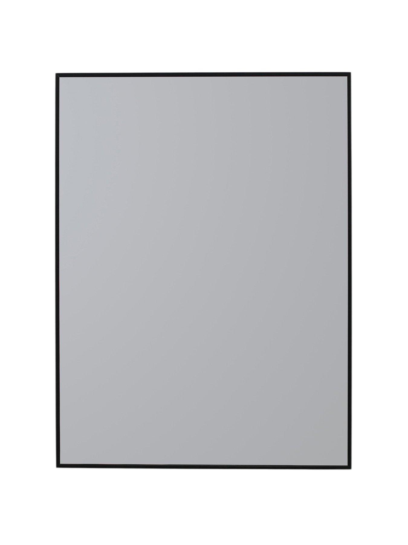 Image 2 of 4 of Showerdrape Bayswarer Brushed Black Framed Rectangular Mirror 60x45cm
