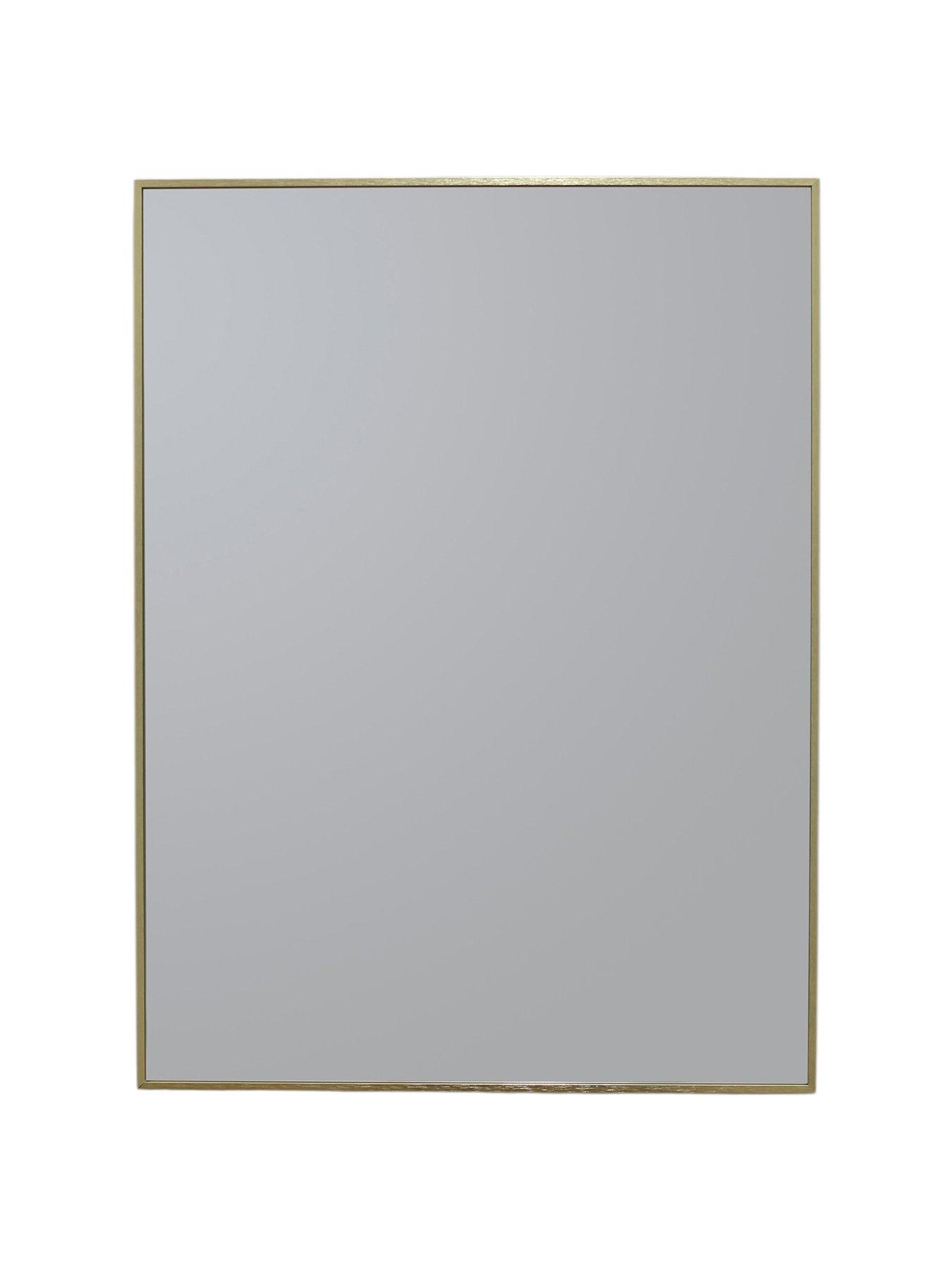 Image 2 of 4 of Showerdrape Bayswarer Brushed Gold Framed Rectangular Mirror 60x45cm