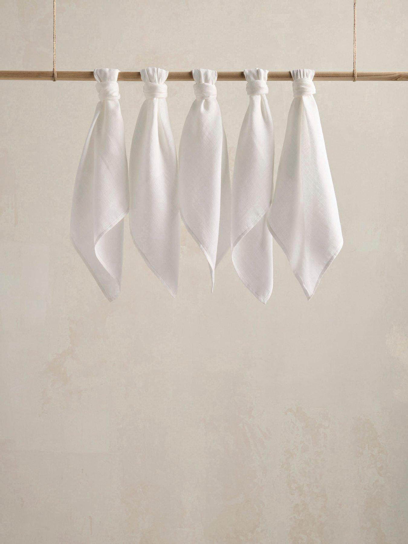 Mamas & Papas Muslin Squares, White, Pack Of 5, Nursing Accessory - Image 4