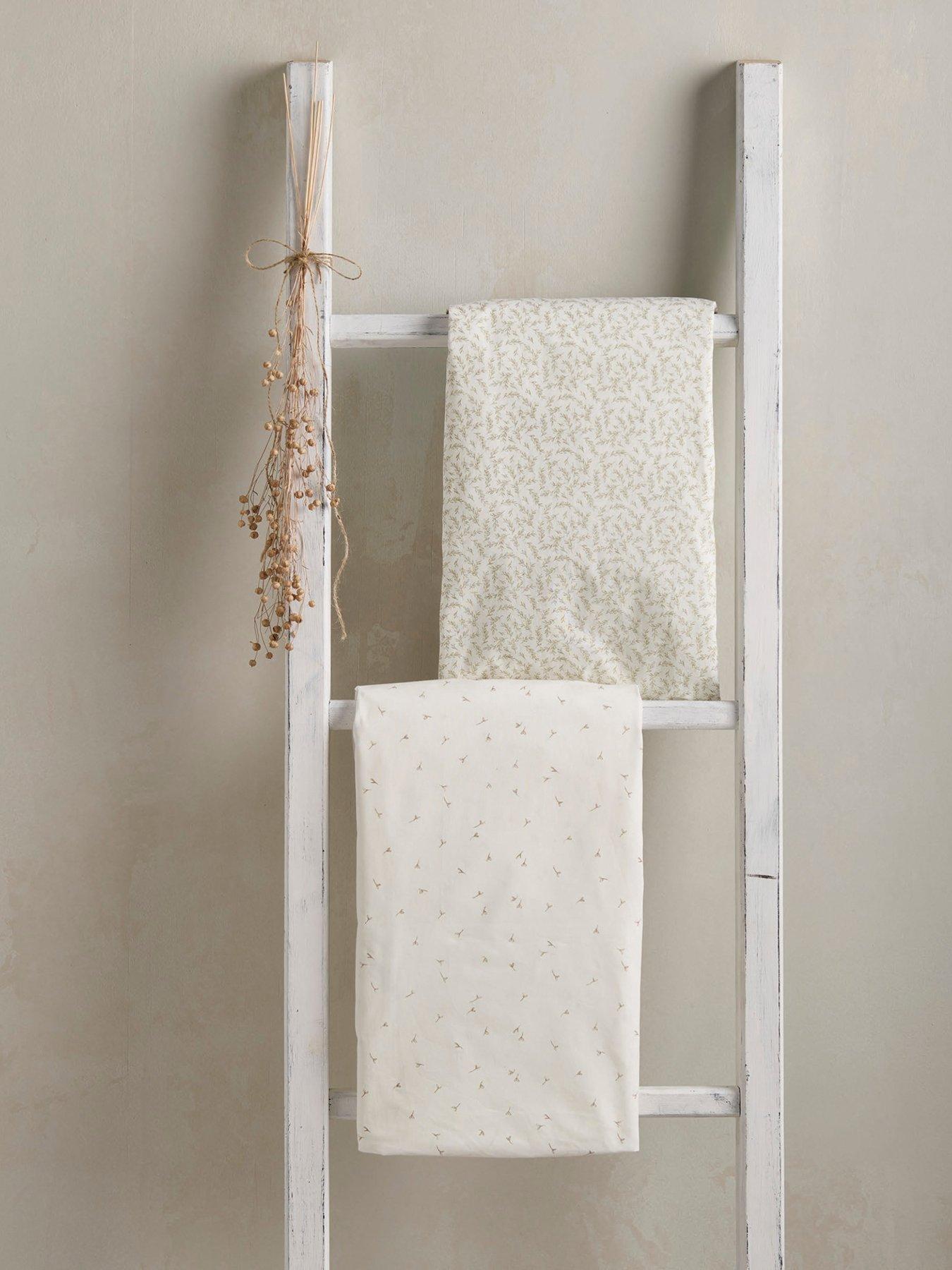 Mamas & Papas Cotbed Fitted Sheets 2 Pack Seed Leaf Cotton Cream - Welcome to the World Seedling - Image 3